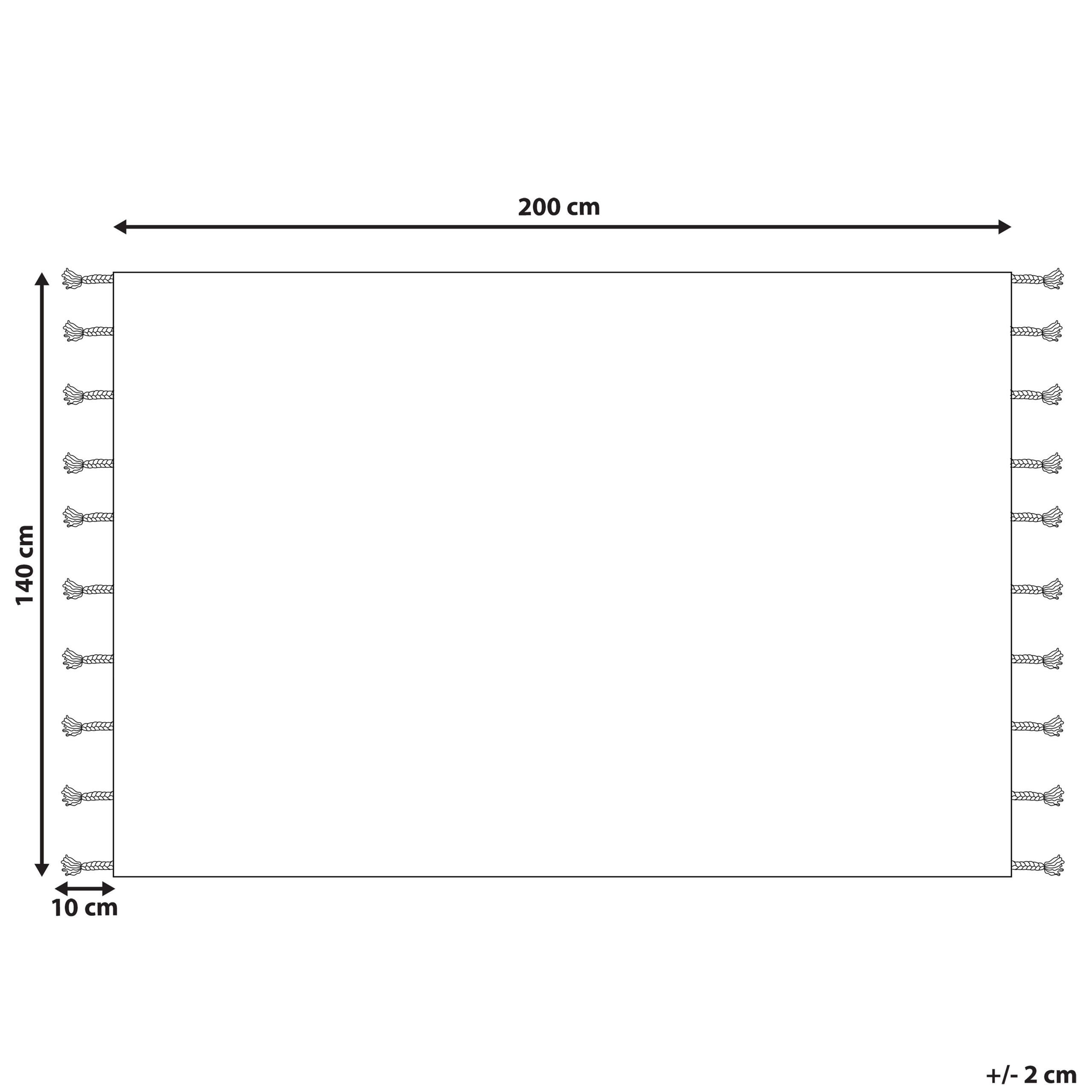 Covor BITLIS Negru 140 x 200 cm Bumbac [3]