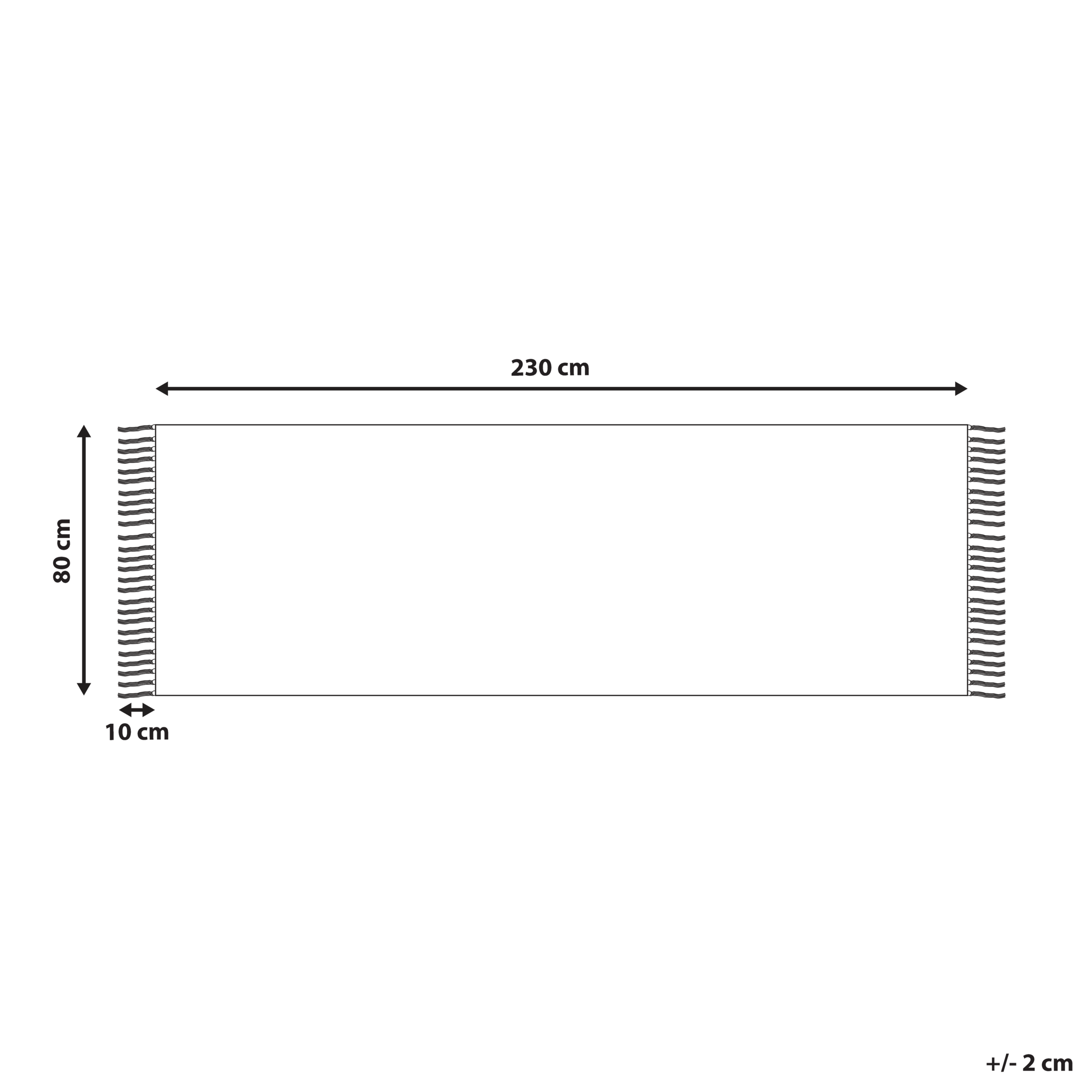 Covor TOZLU Bej 80 x 230 cm Bumbac [3]