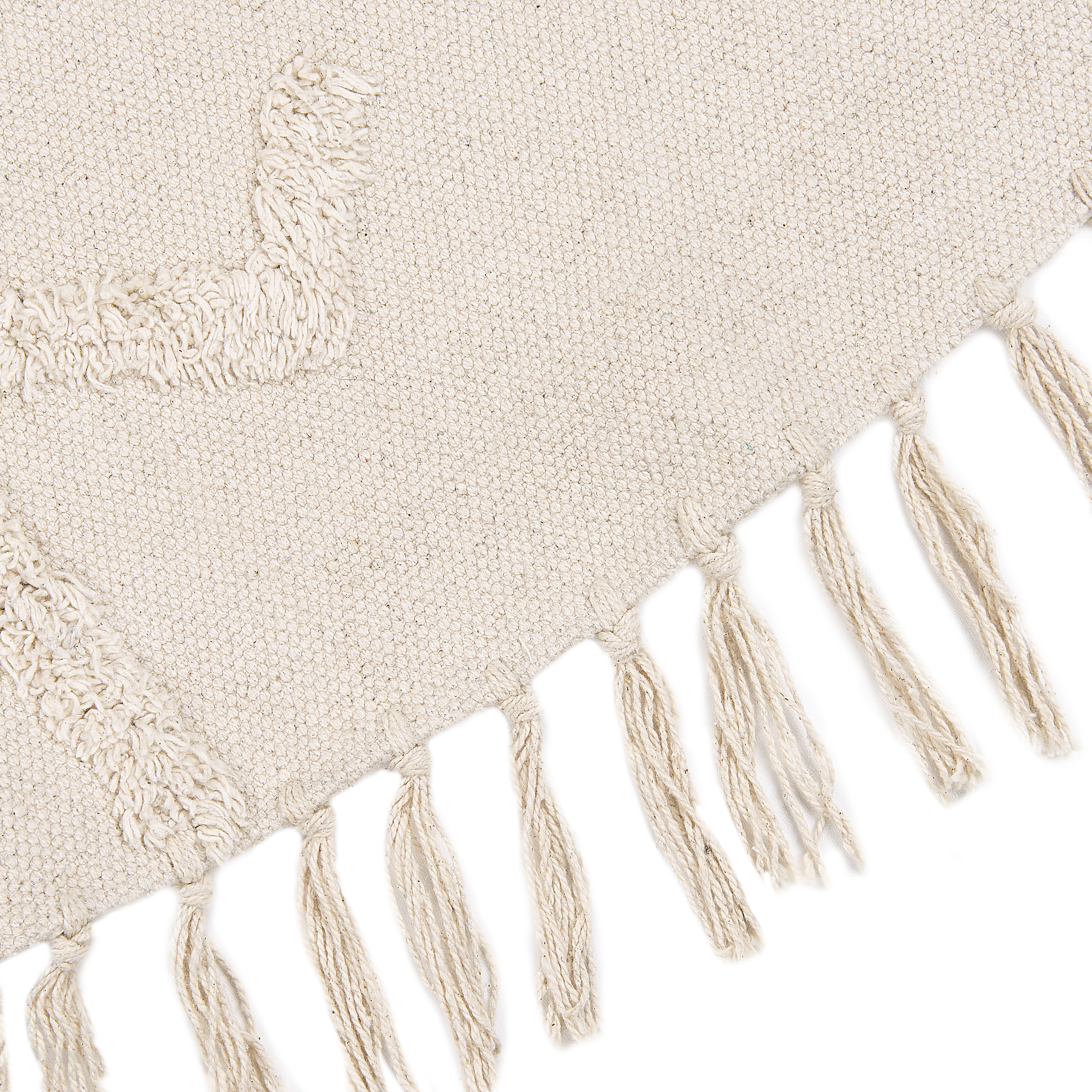 HARRAN carpet Light beige ø 140 cm Cotton [7]