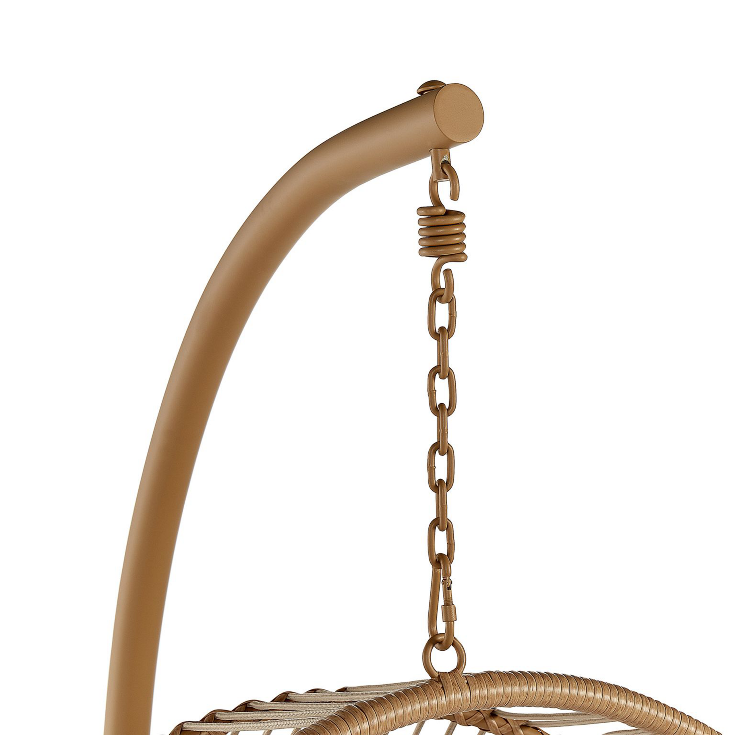 Fotoliu suspendat cu suport ACRI Ratan sintetic Bej [8]