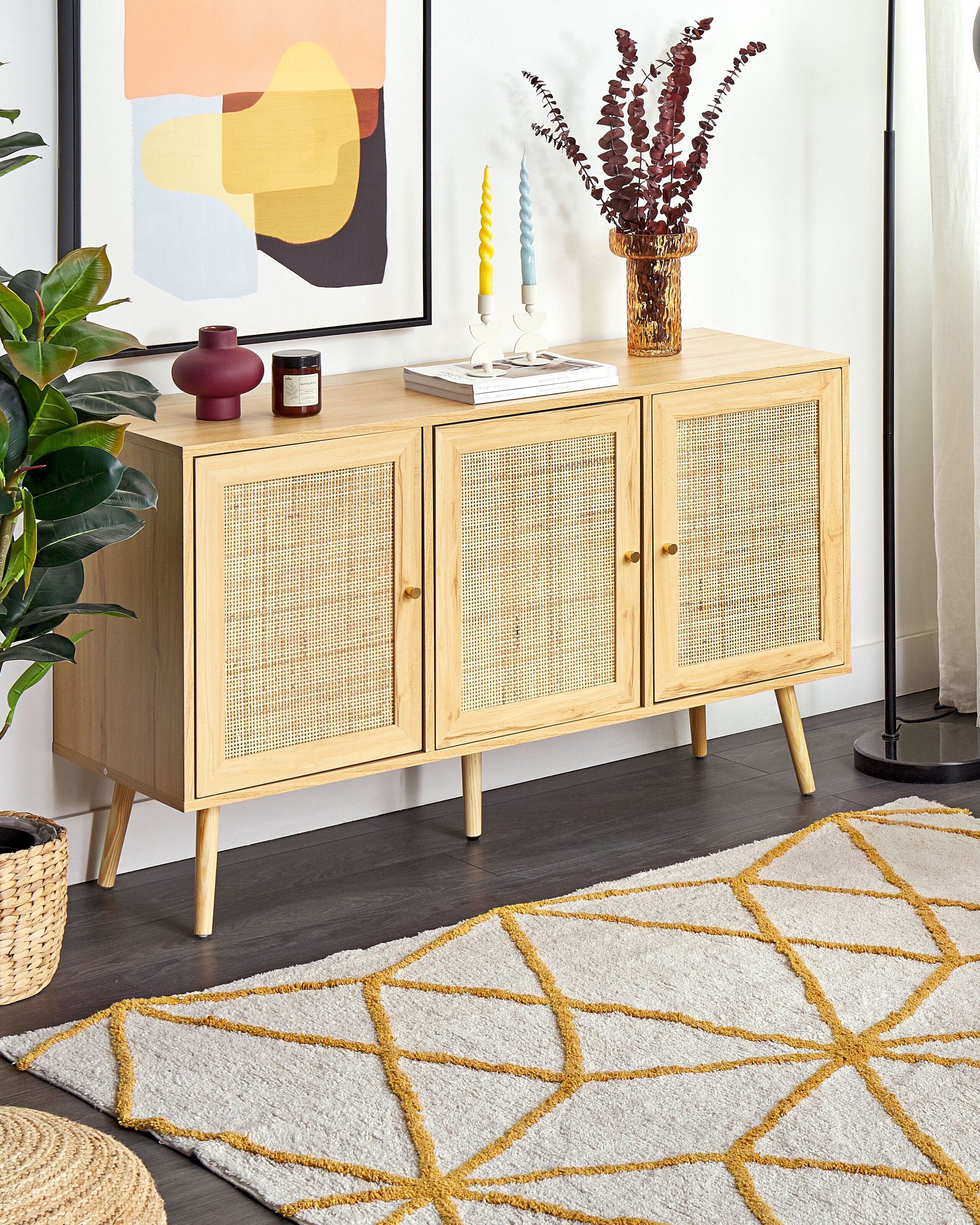 Covor cu fir lung - Covor MARAND Galben 160 x 230 cm Bumbac