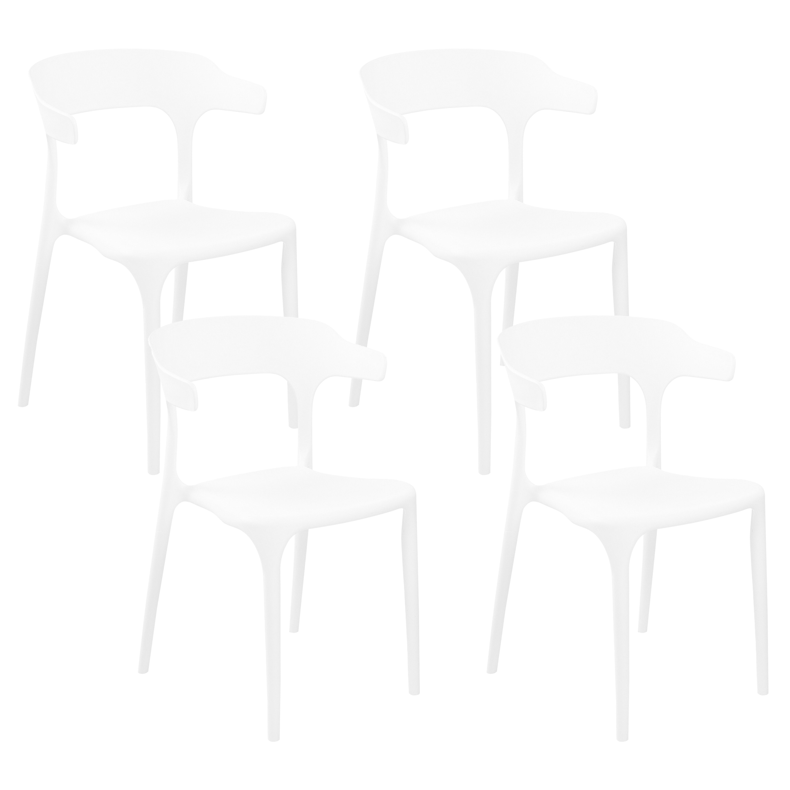 Set of 4 Garden Chairs GUBBIO White [2]