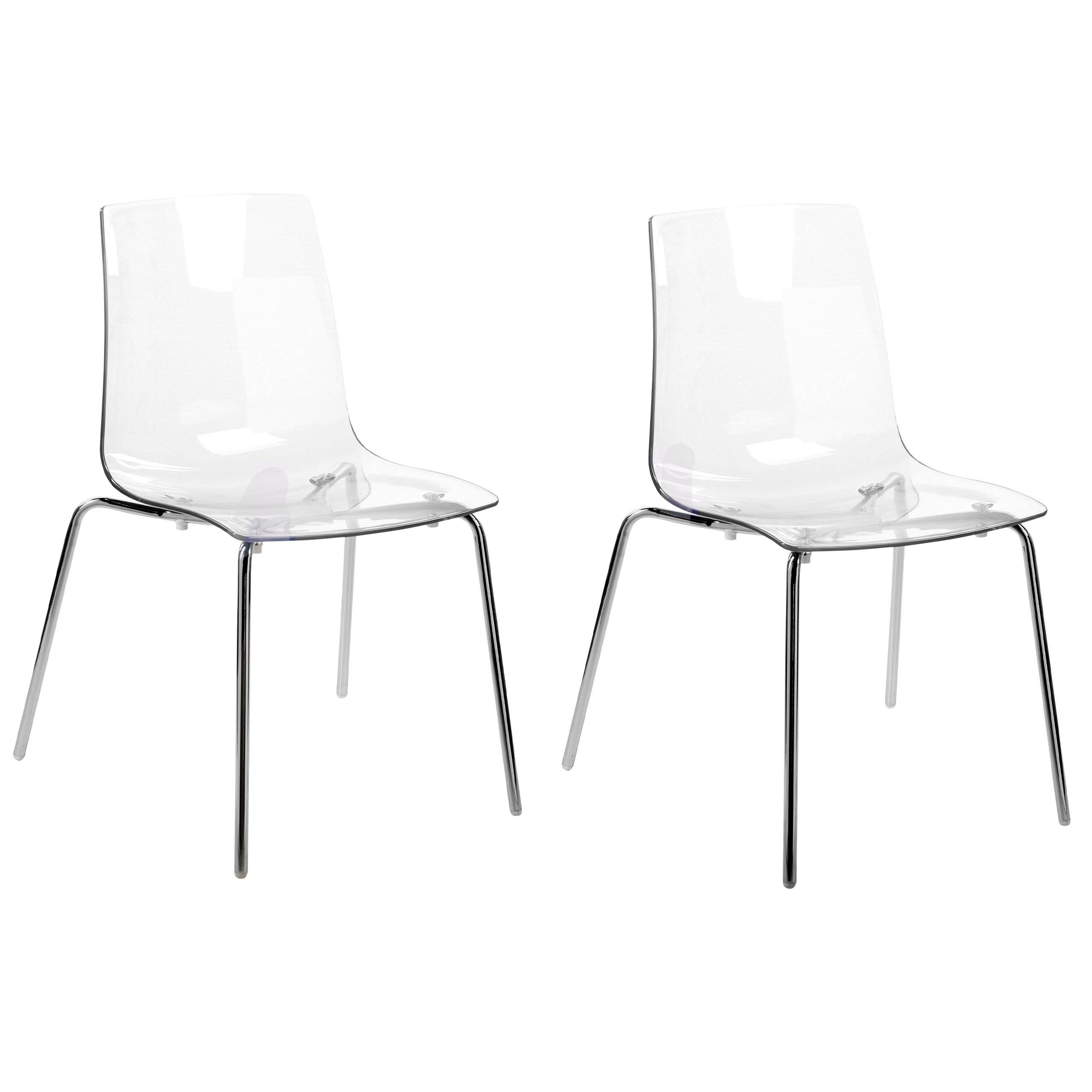 Set of 2 dining chairs SILERTON Transparent [2]