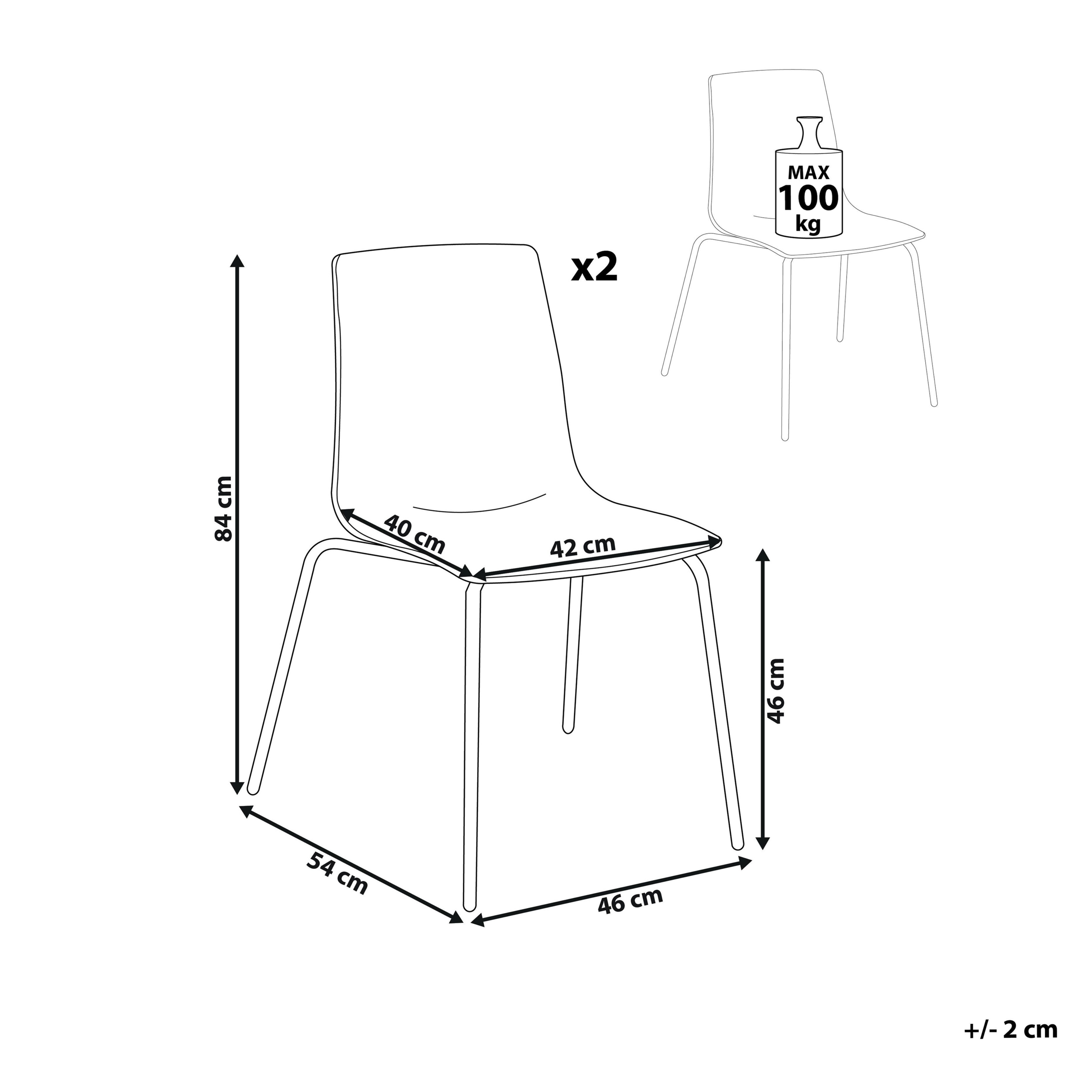 Set of 2 dining chairs SILERTON Transparent [3]