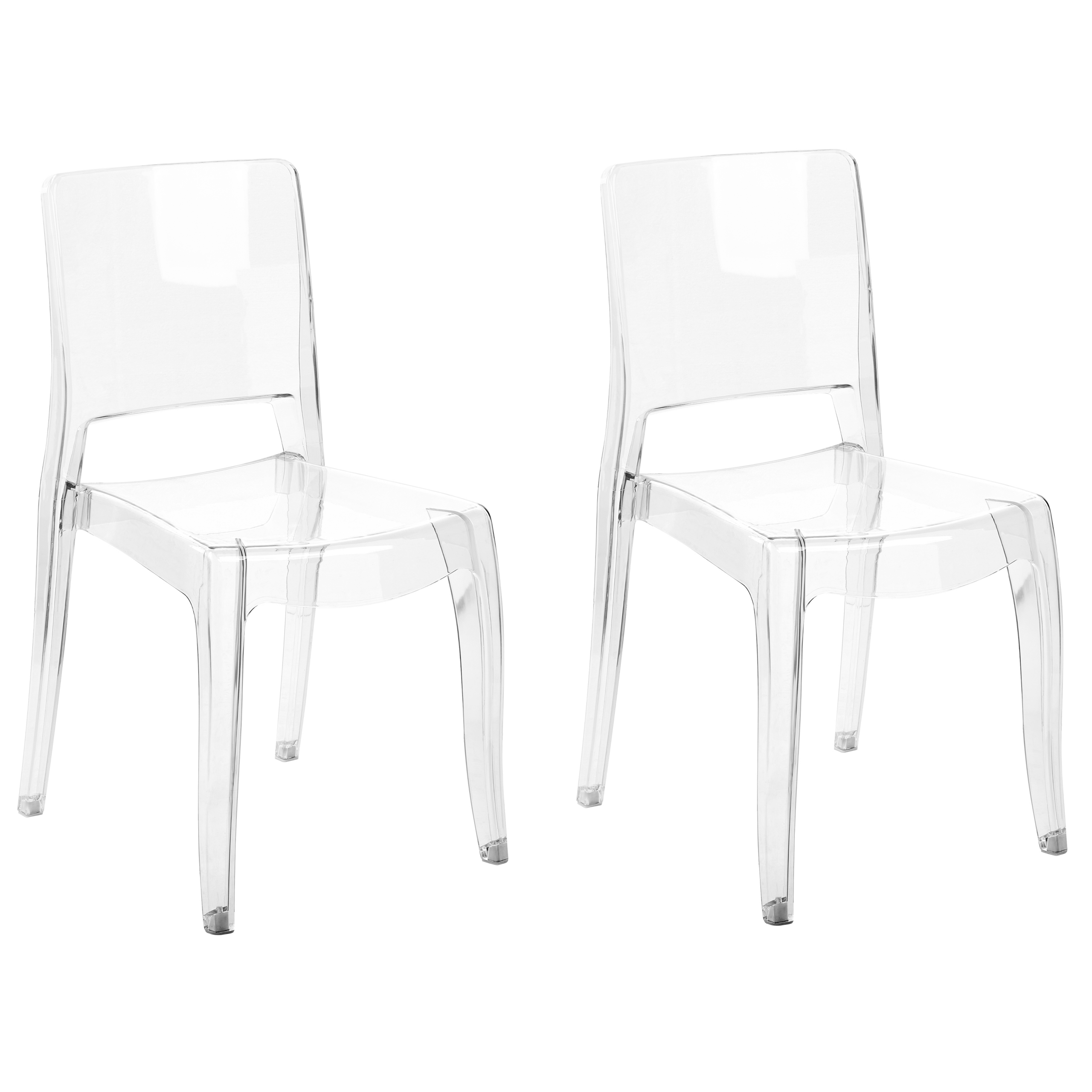 Set de 2 scaune dining WESTBRIDGE Transparent [2]