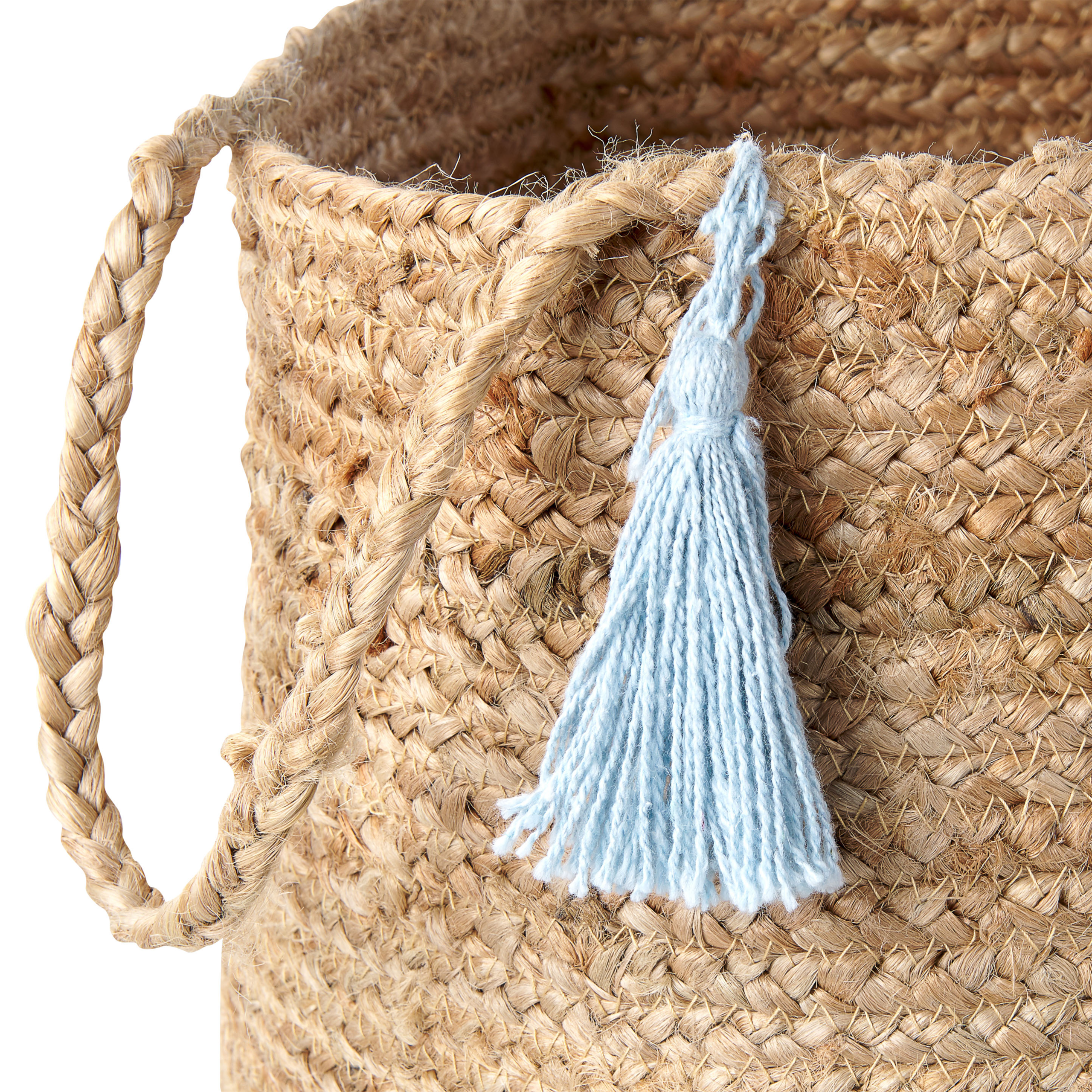 Set de 2 coșuri GAJAR Iută Albastru deschis [6]