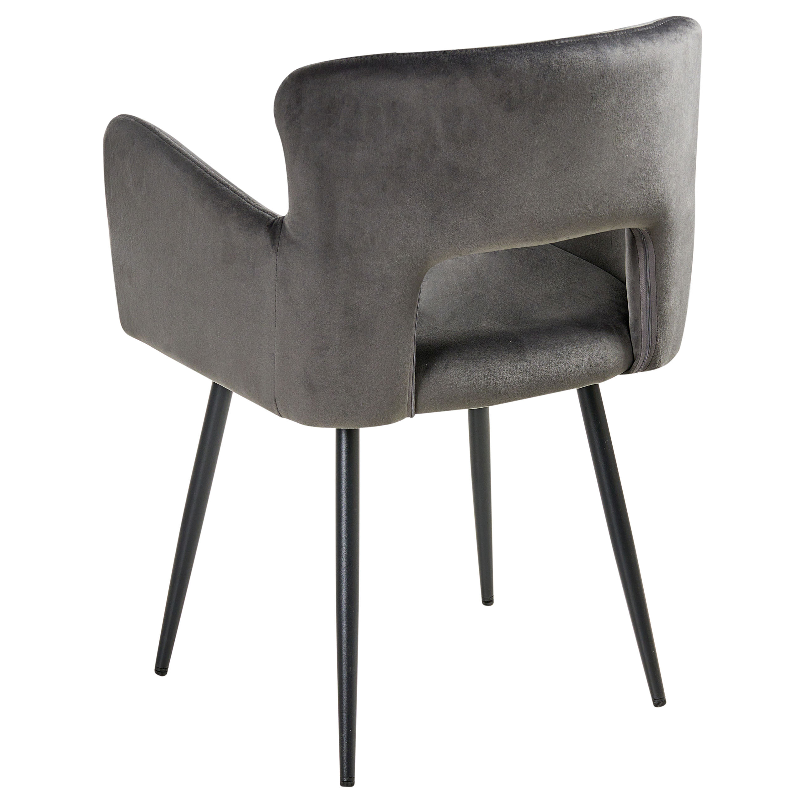 Set de 2 scaune dining SANILAC Catifea Gri închis [6]