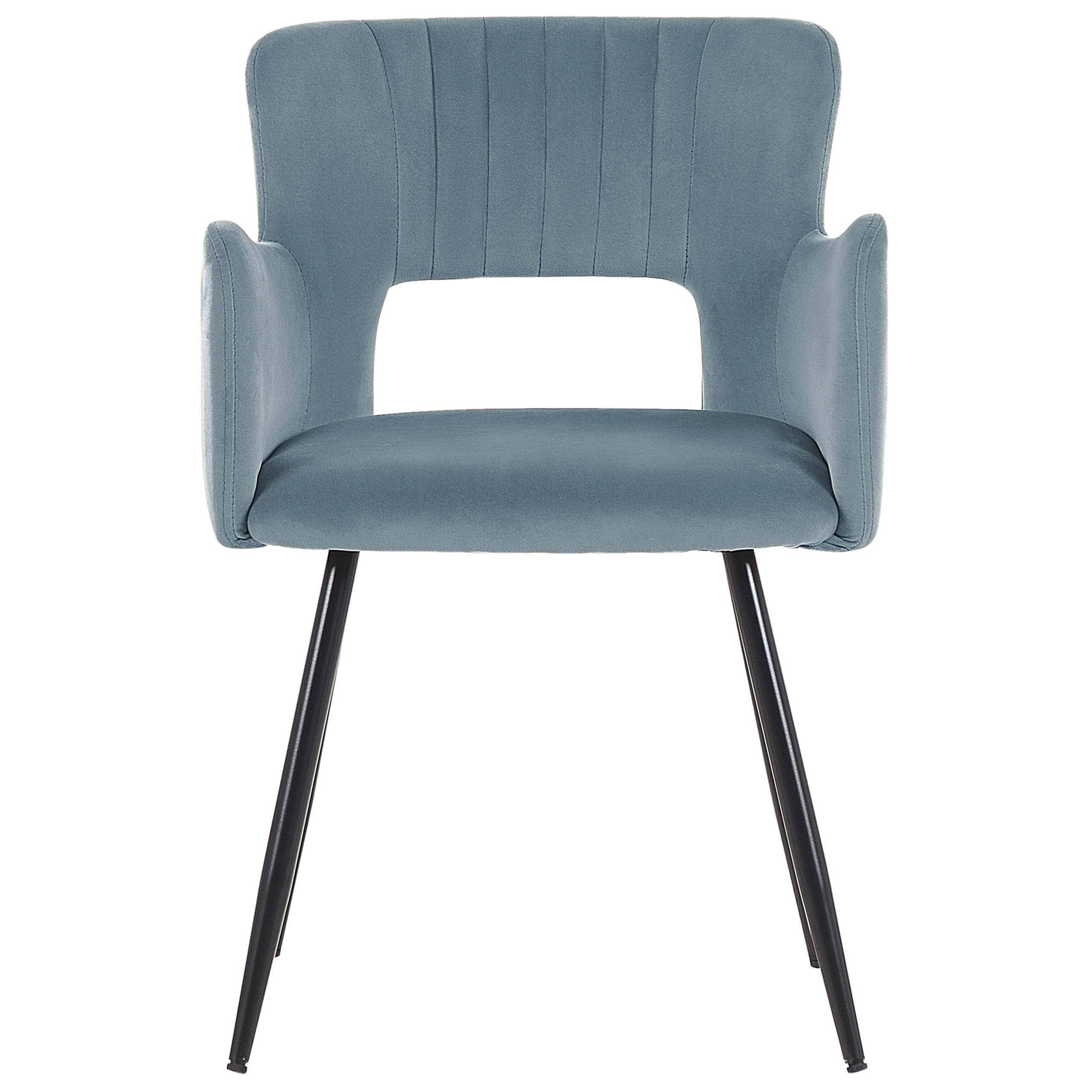 Set de 2 scaune dining SANILAC Catifea Albastru deschis [4]