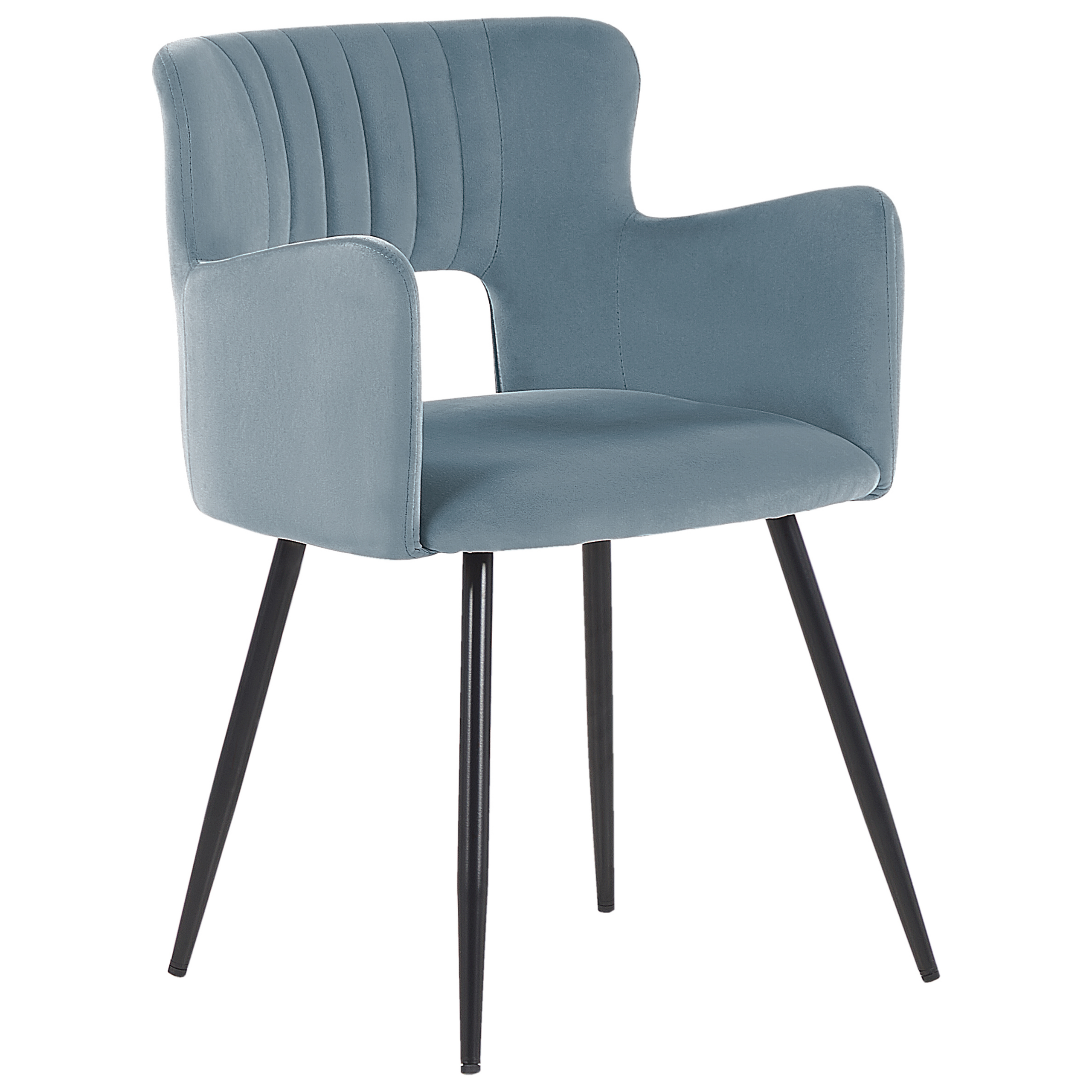 Set de 2 scaune dining SANILAC Catifea Albastru deschis [5]