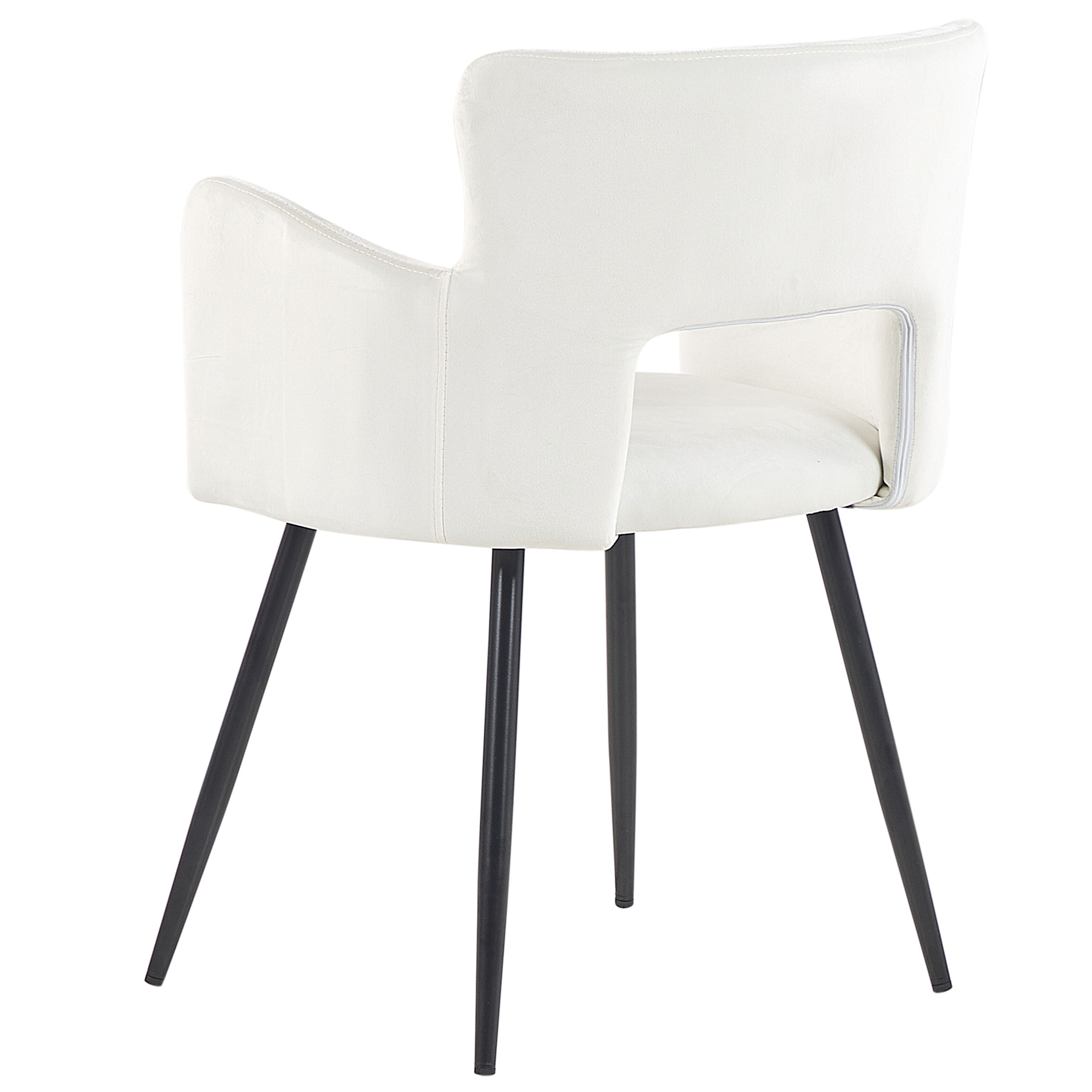 Set of 2 dining chairs SANILAC Velvet White [6]