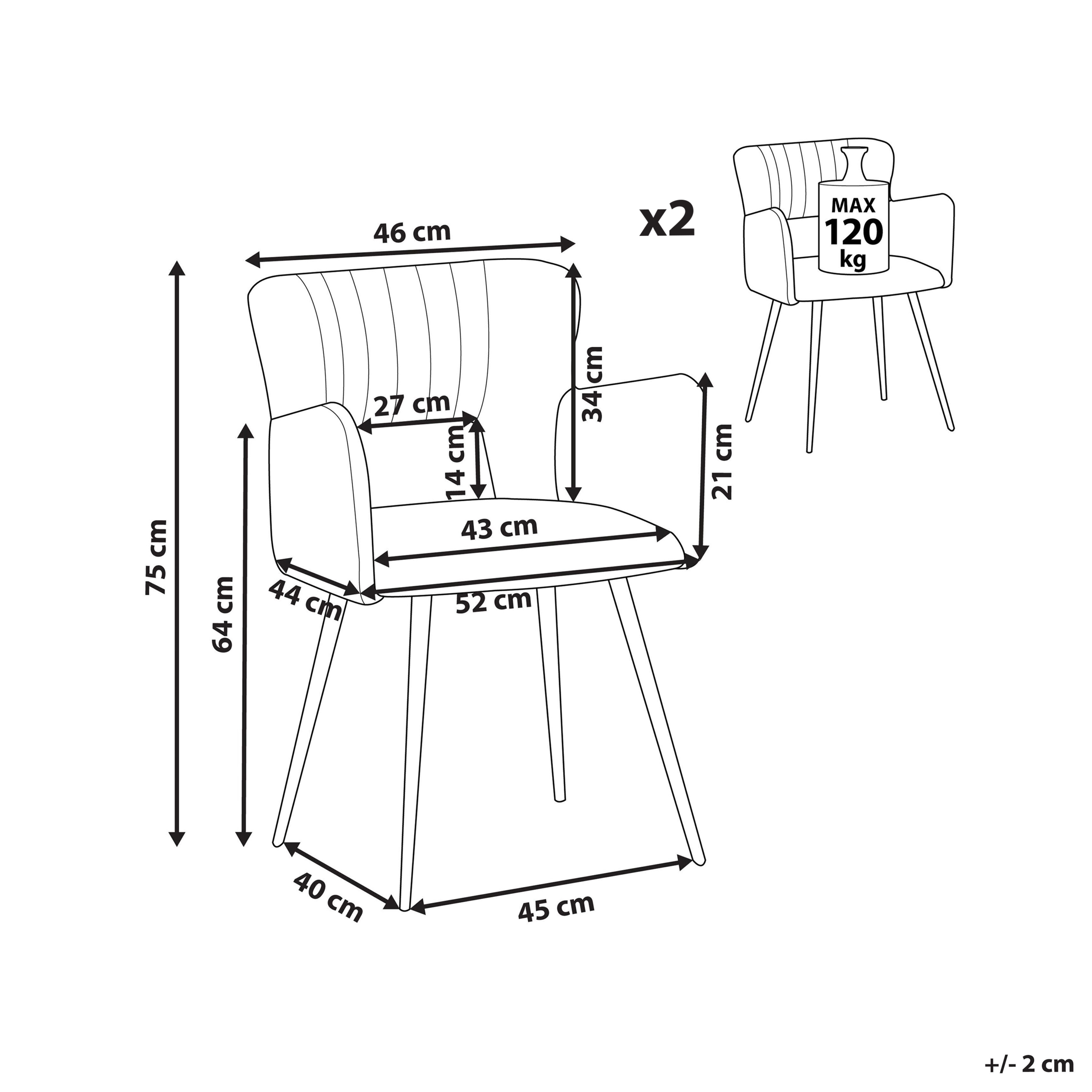 Set de 2 scaune dining SANILAC Catifea Verde smarald [3]