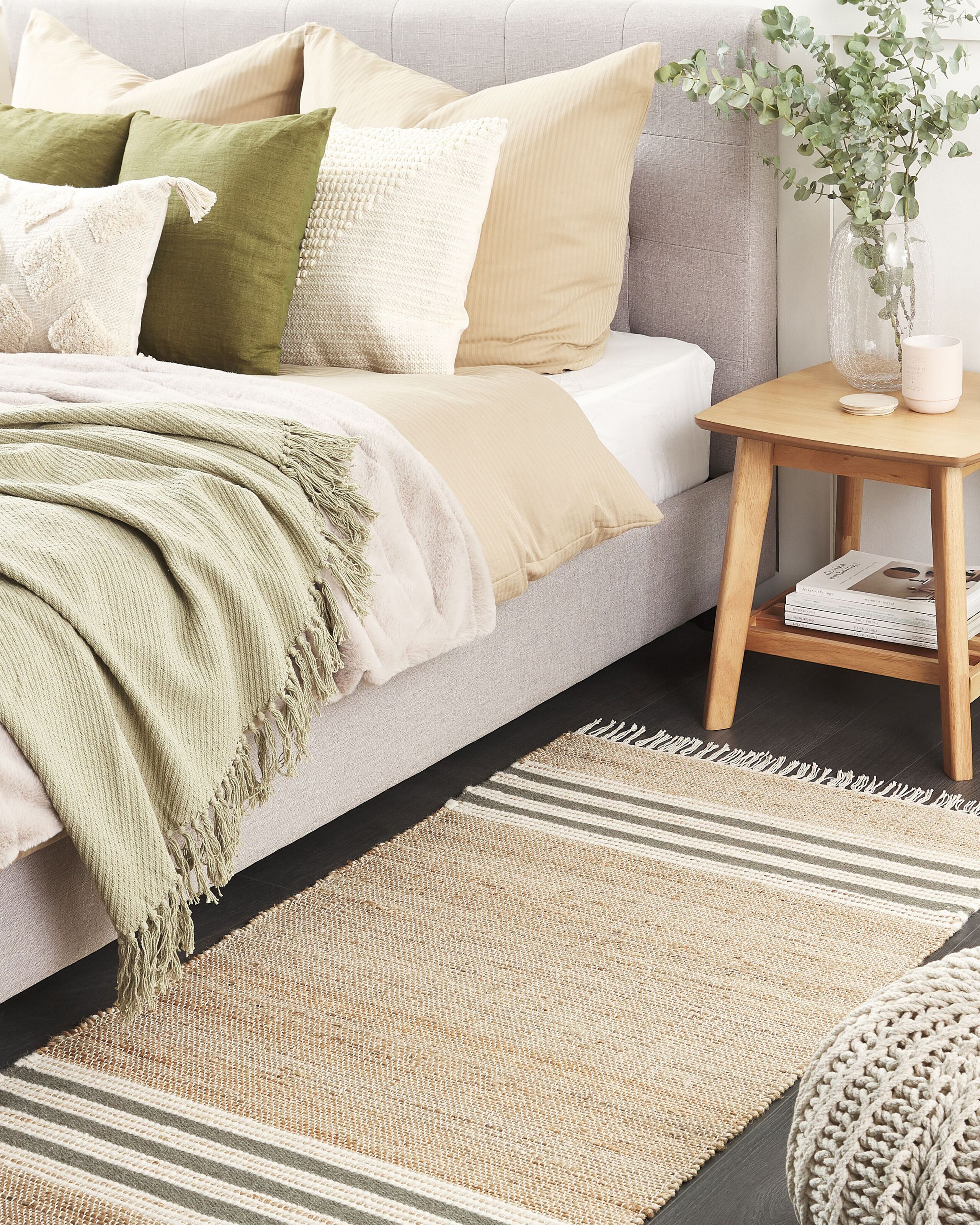 Covor împletit - Covor MIRZA Gri 80 x 150 cm Iută