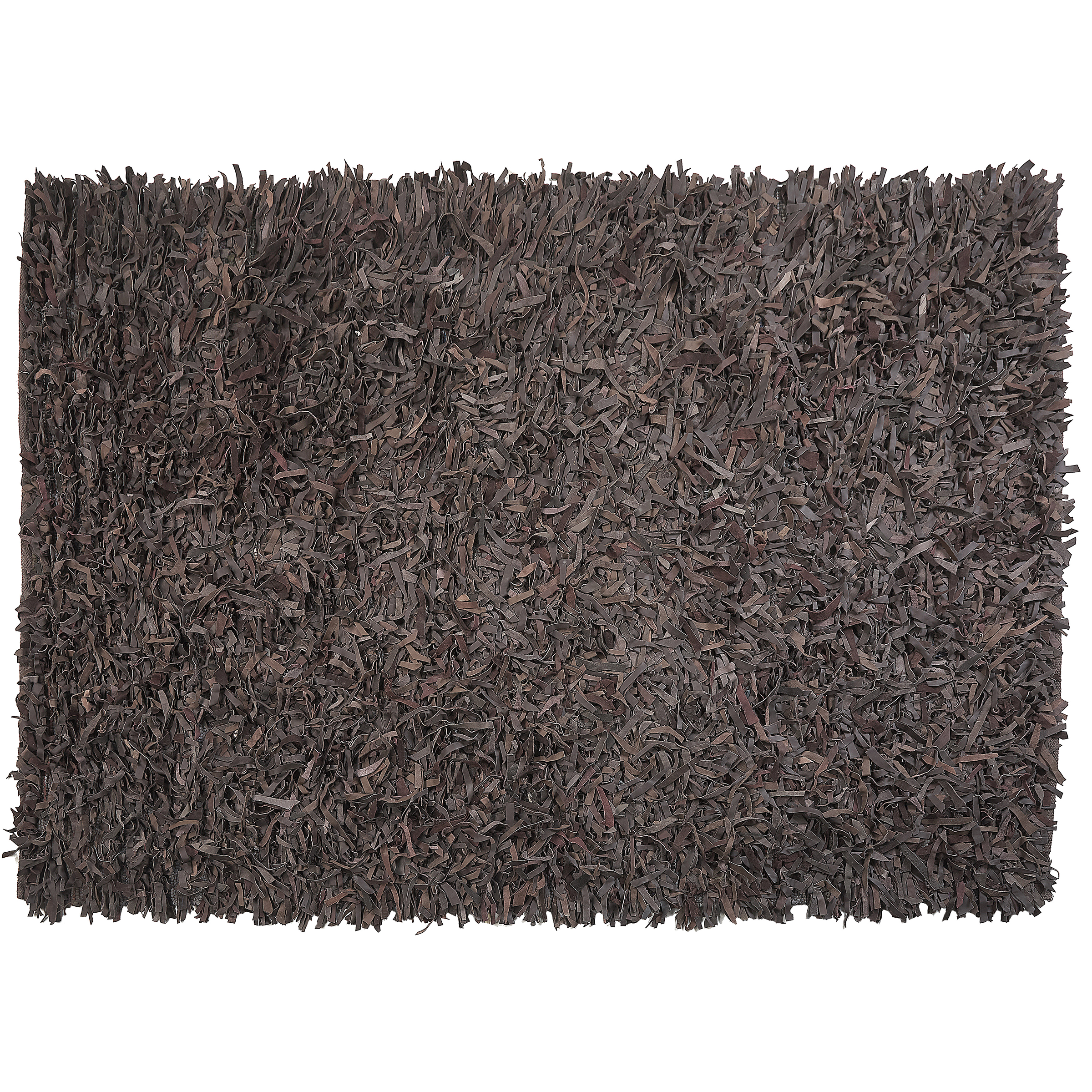 Synthetic fur rug MUT Dark brown 140 x 200 cm Natural leather [4]