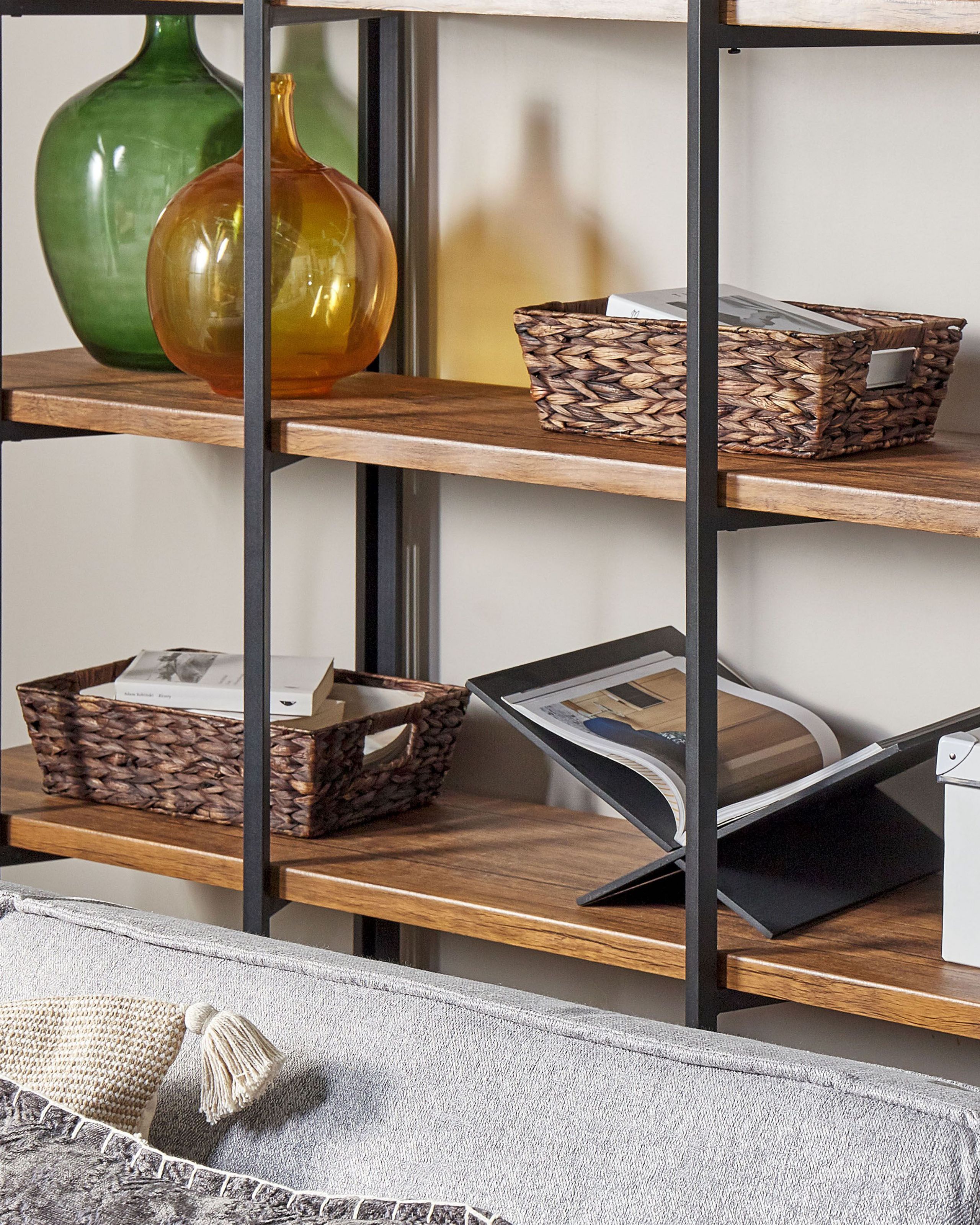 Dulap mic de baie - Set of 2 Baskets PANDZ Wicker Dark Brown