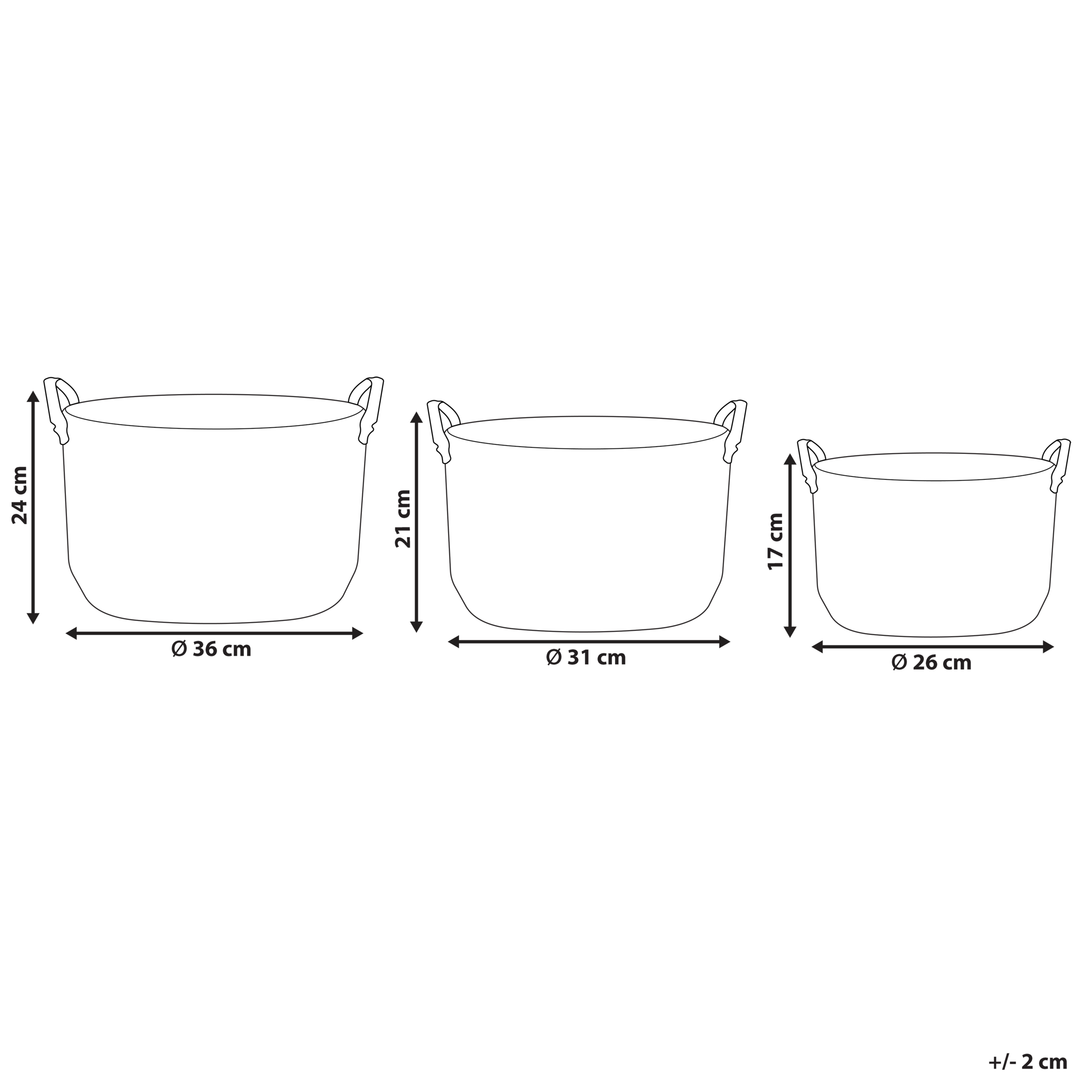 Set of 3 baskets SAYJAR Seagrass Natural [3]