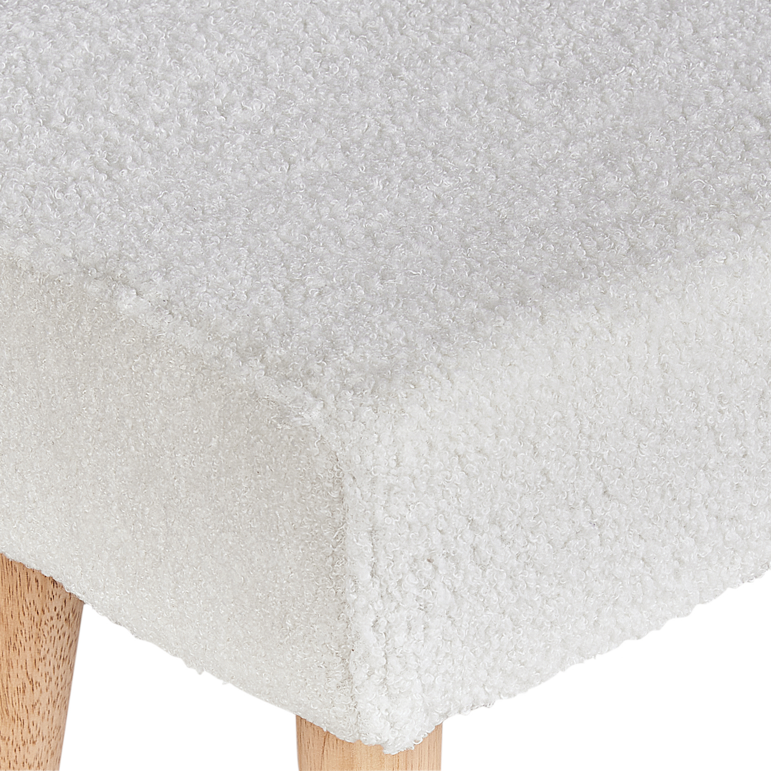 Scaun taburet TAKOMA Boucle Alb [6]