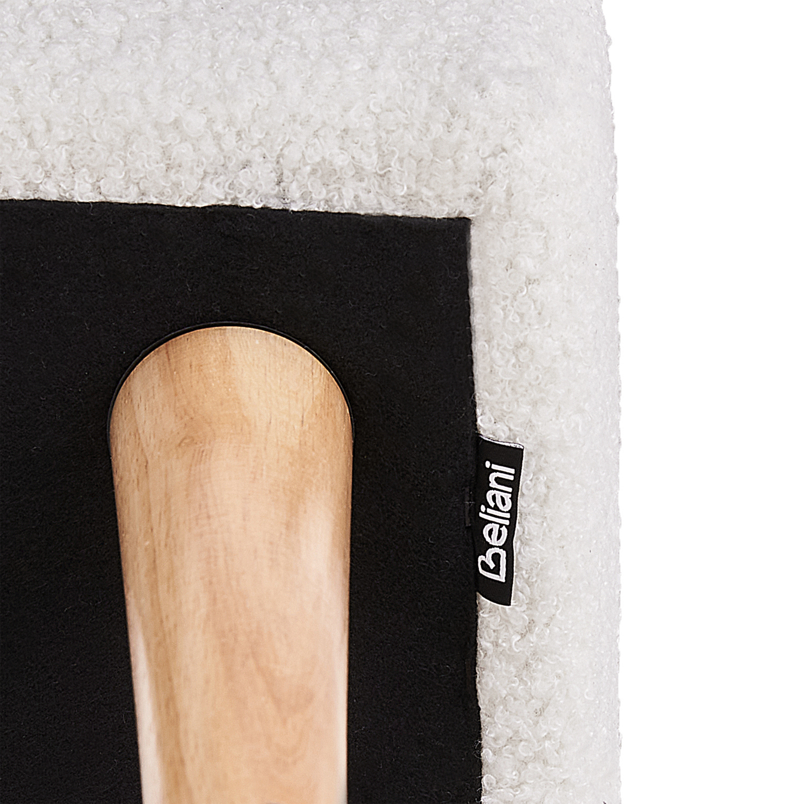 Scaun taburet TAKOMA Boucle Alb [7]