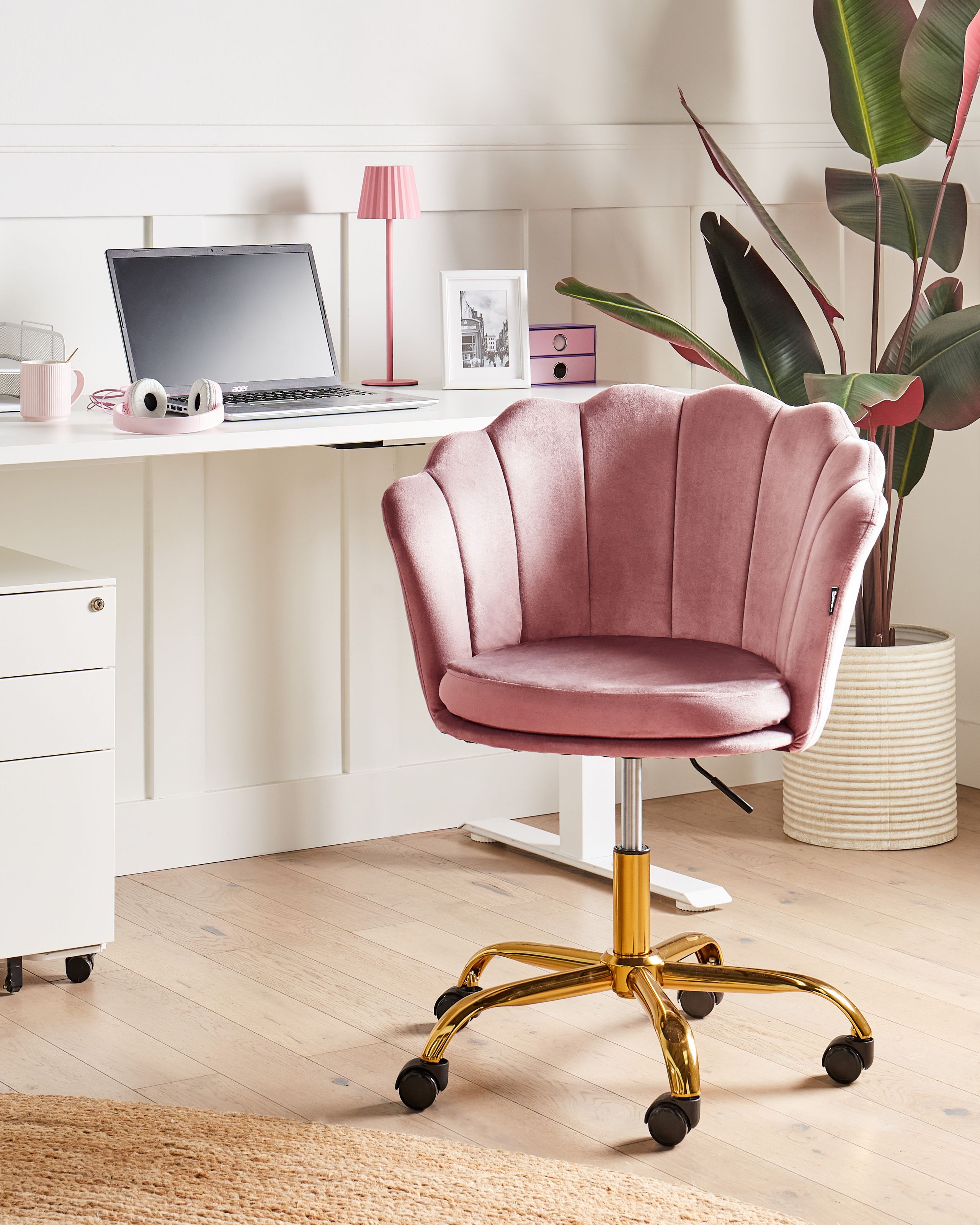 Chair MONTICELLO Office Chair Velvet Pink [1]
