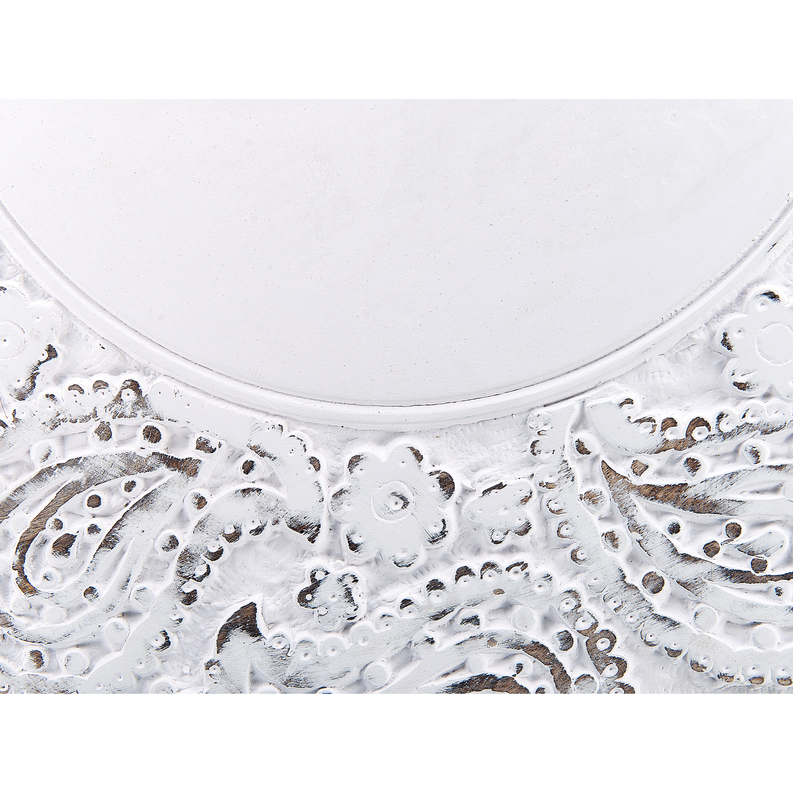 Masă laterală ELARA Lemn de mango Alb [6]