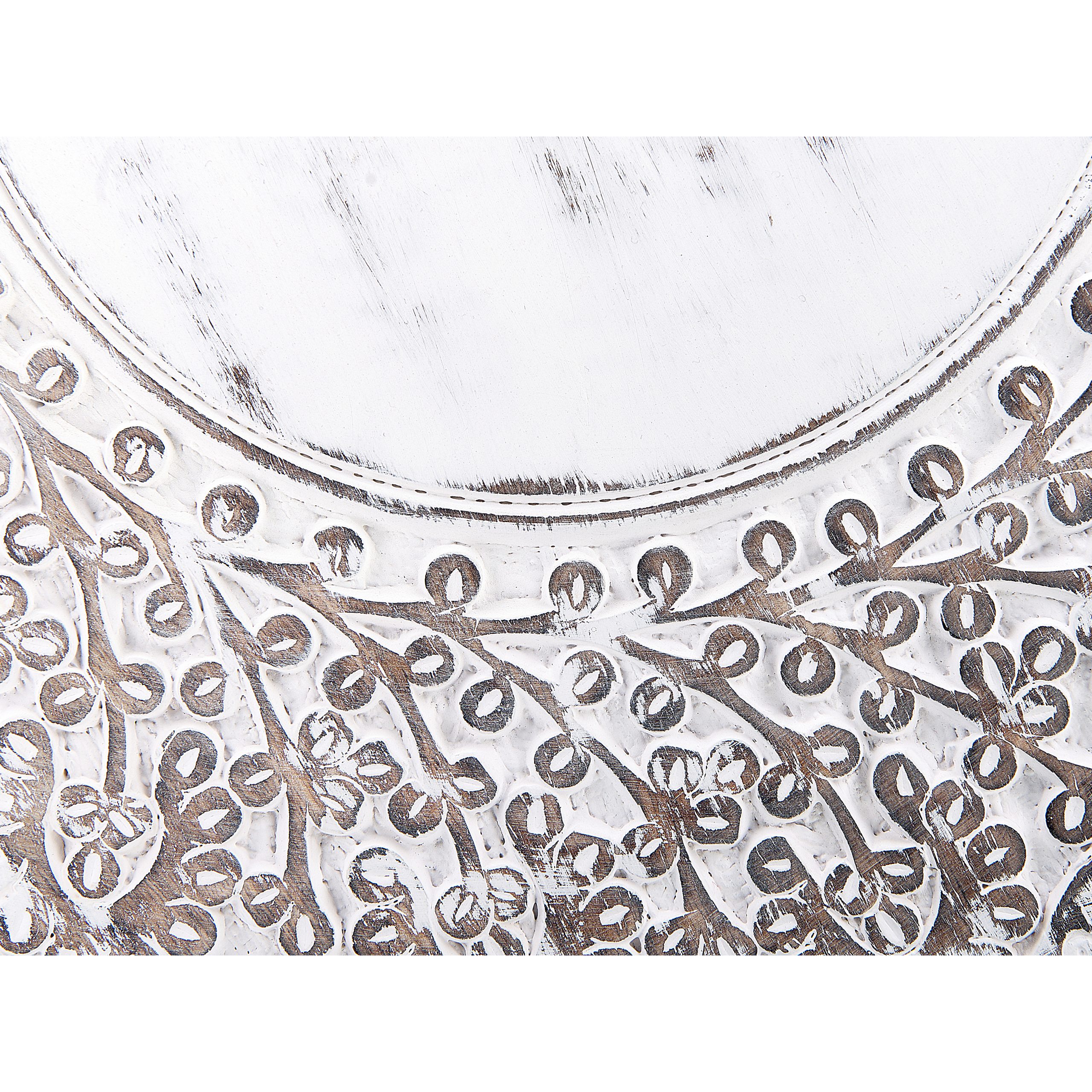 Masă laterală BADHI Lemn de mango Alb [6]