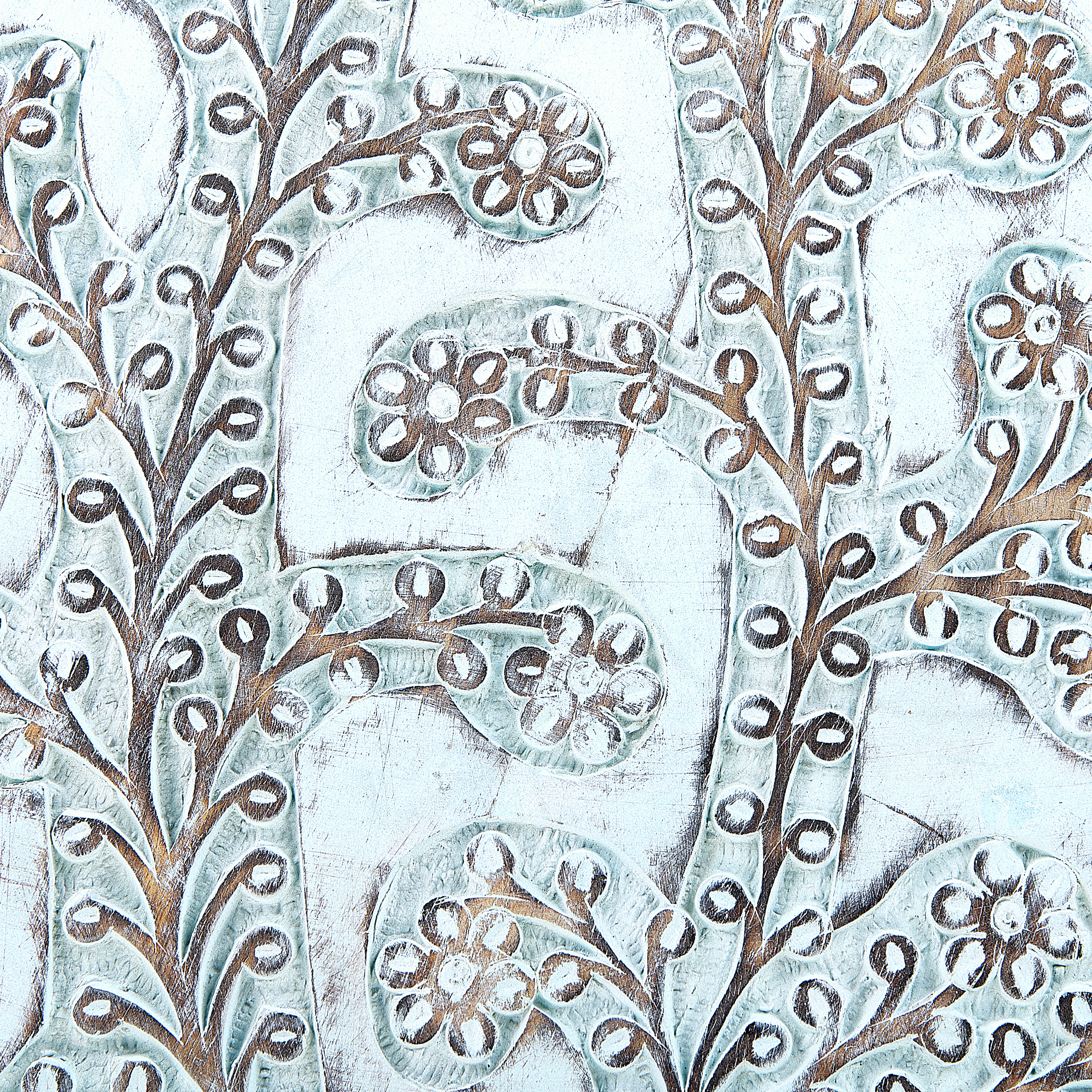 Masă laterală BORAI Lemn de mango Albastru deschis [6]