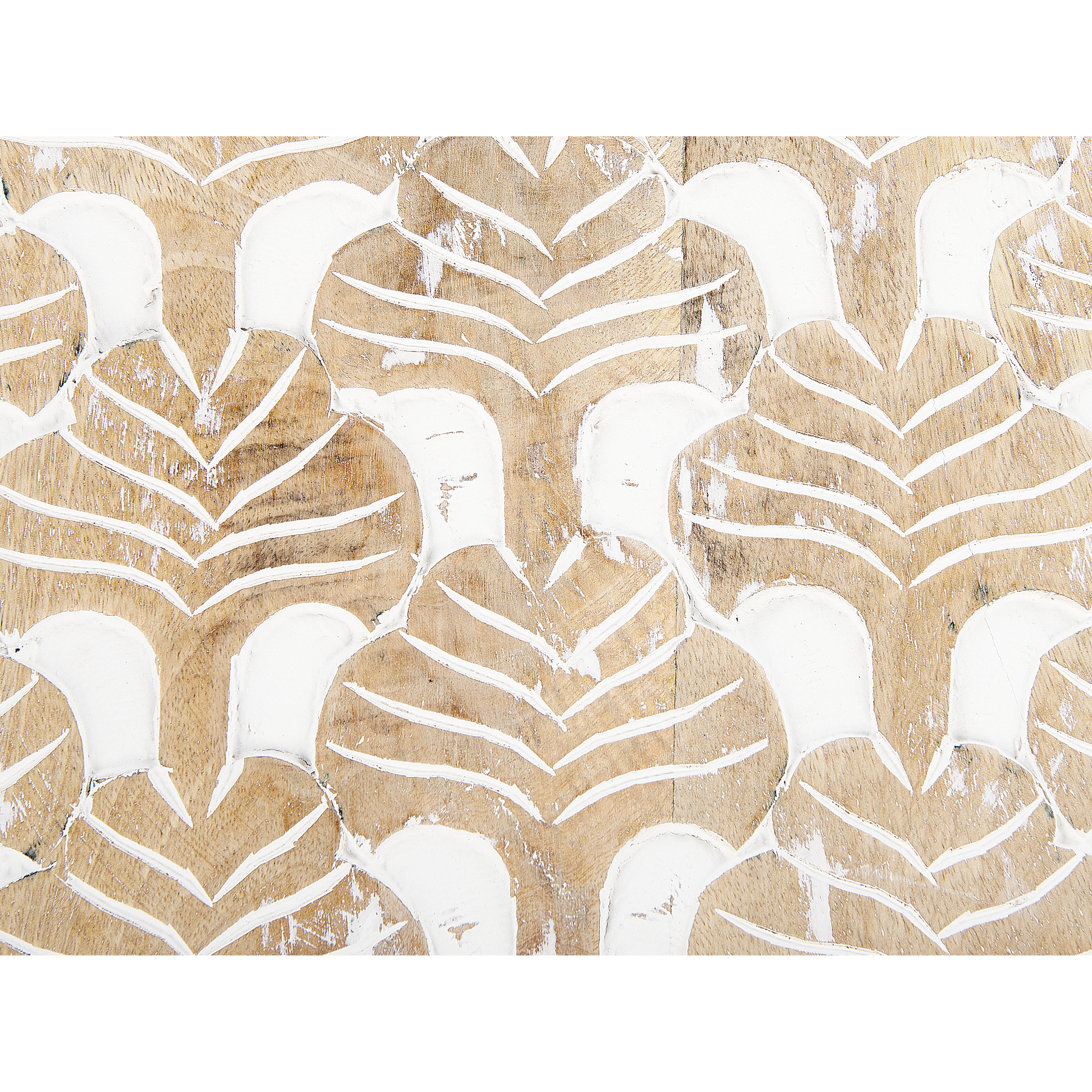 Set de 2 mese laterale HURSI Lemn de mango Maro/Alb [7]