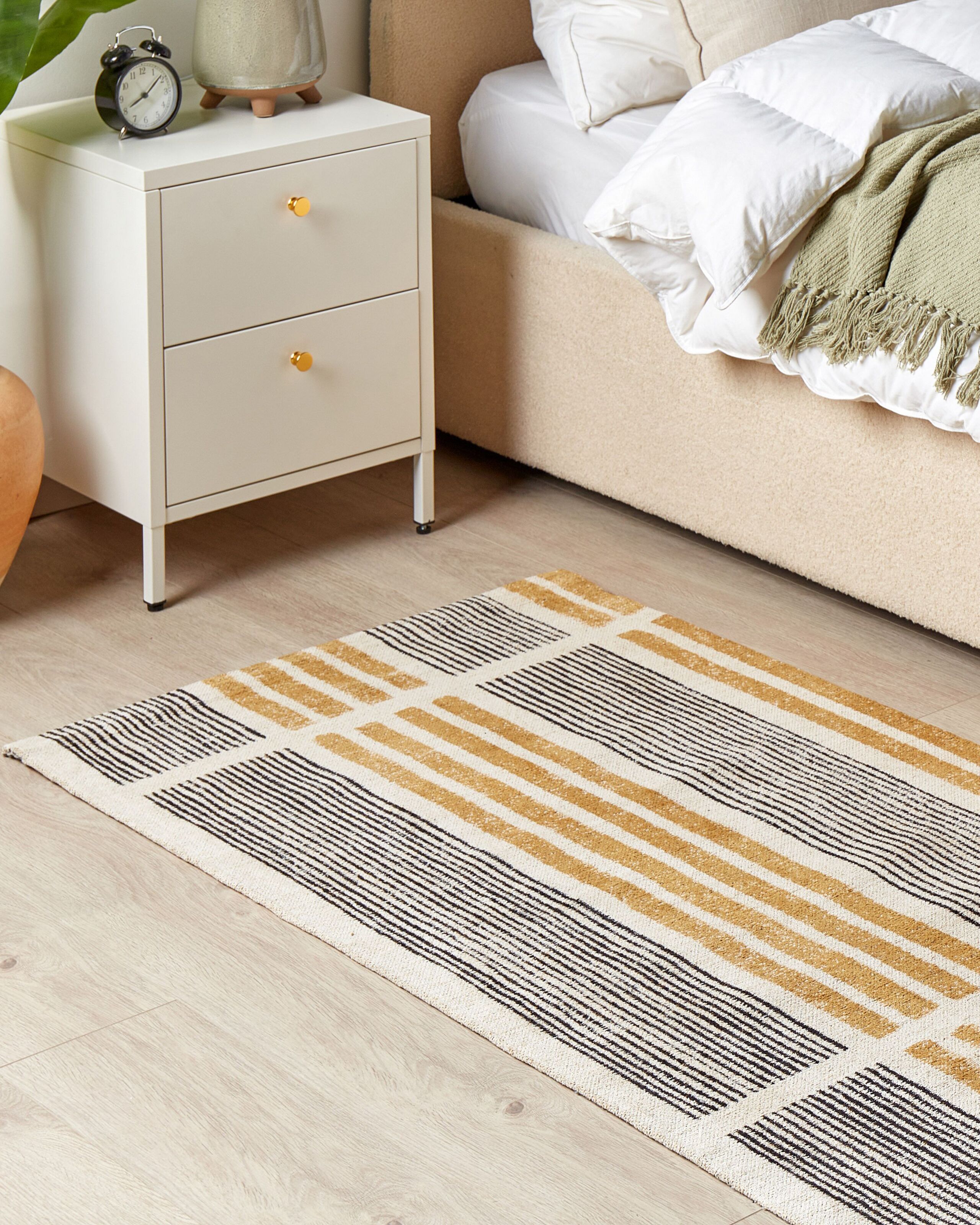 Covor împletit - Carpet KATRA Beige 80 x 150 cm Cotton