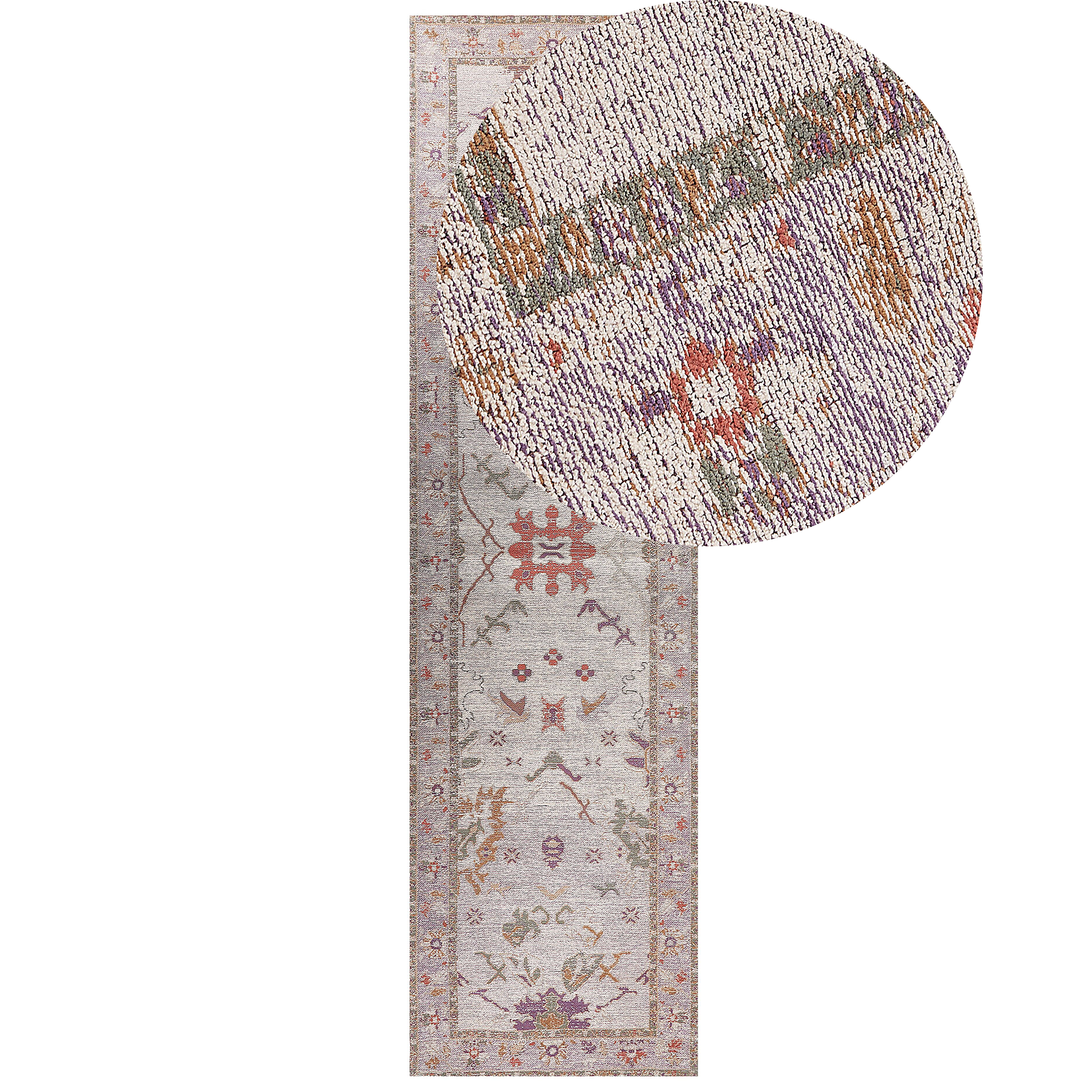 Covor YANOBA Bej 80 x 300 cm Bumbac [2]