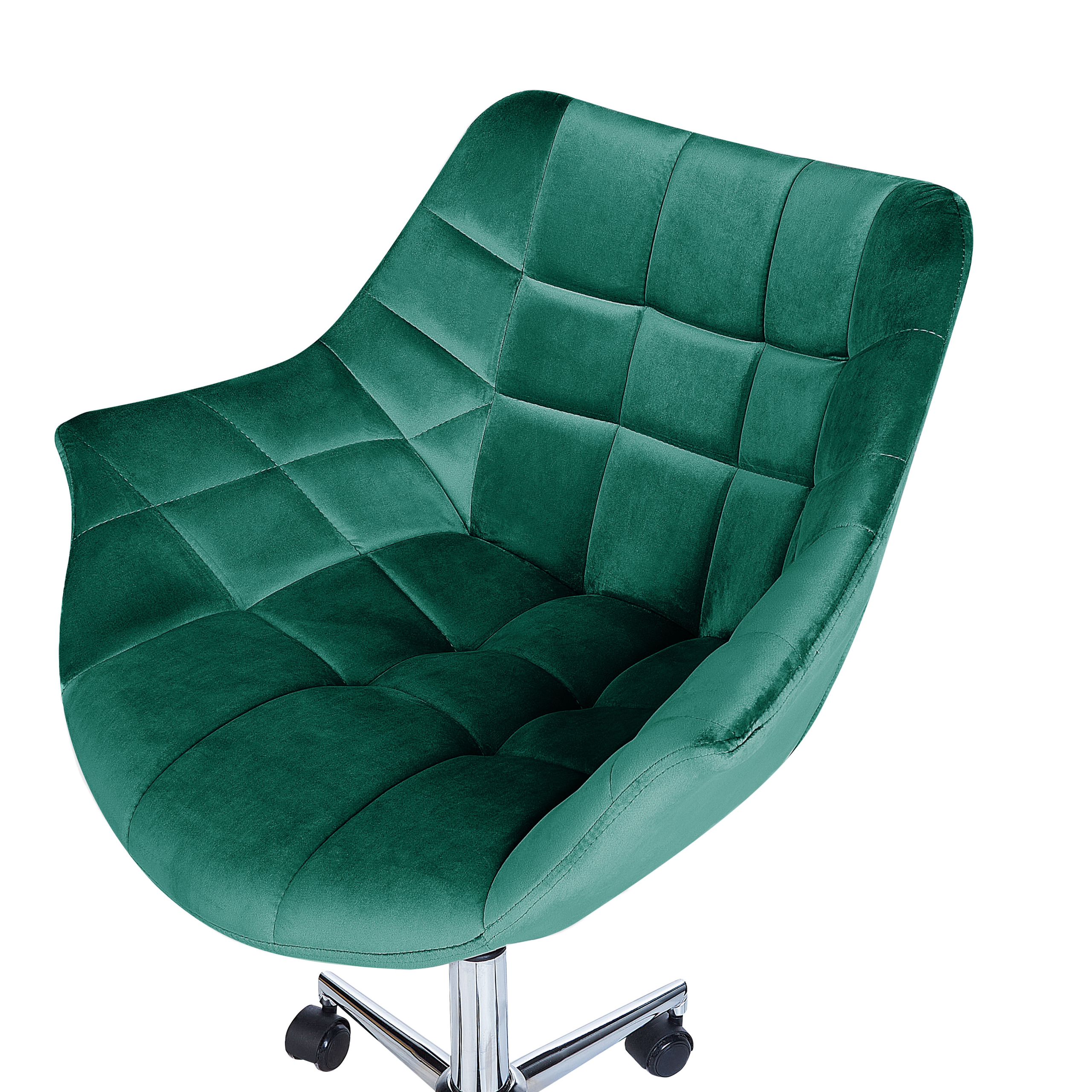 Office Chair LABELLE Velvet Emerald Green [7]