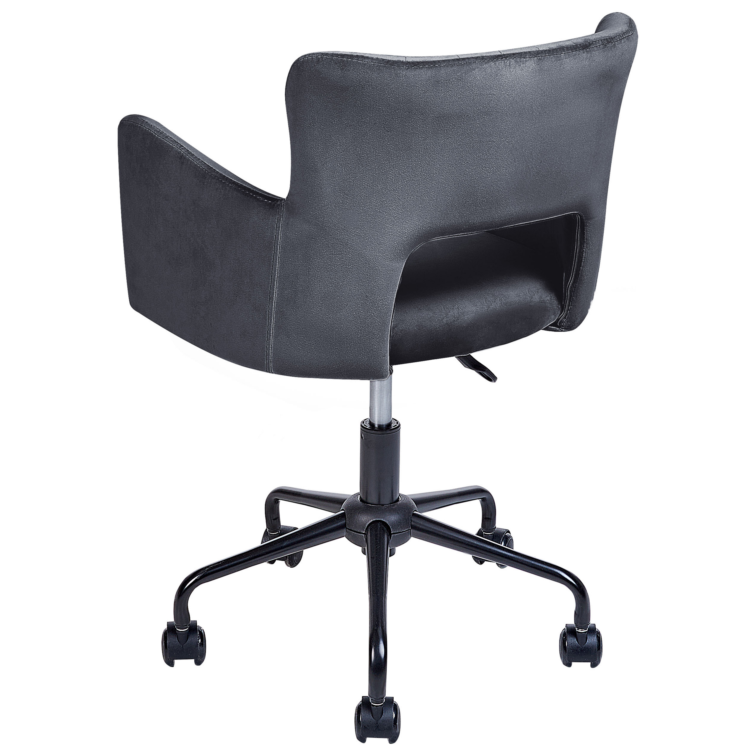 Scaun de birou SANILAC Catifea Negru [6]