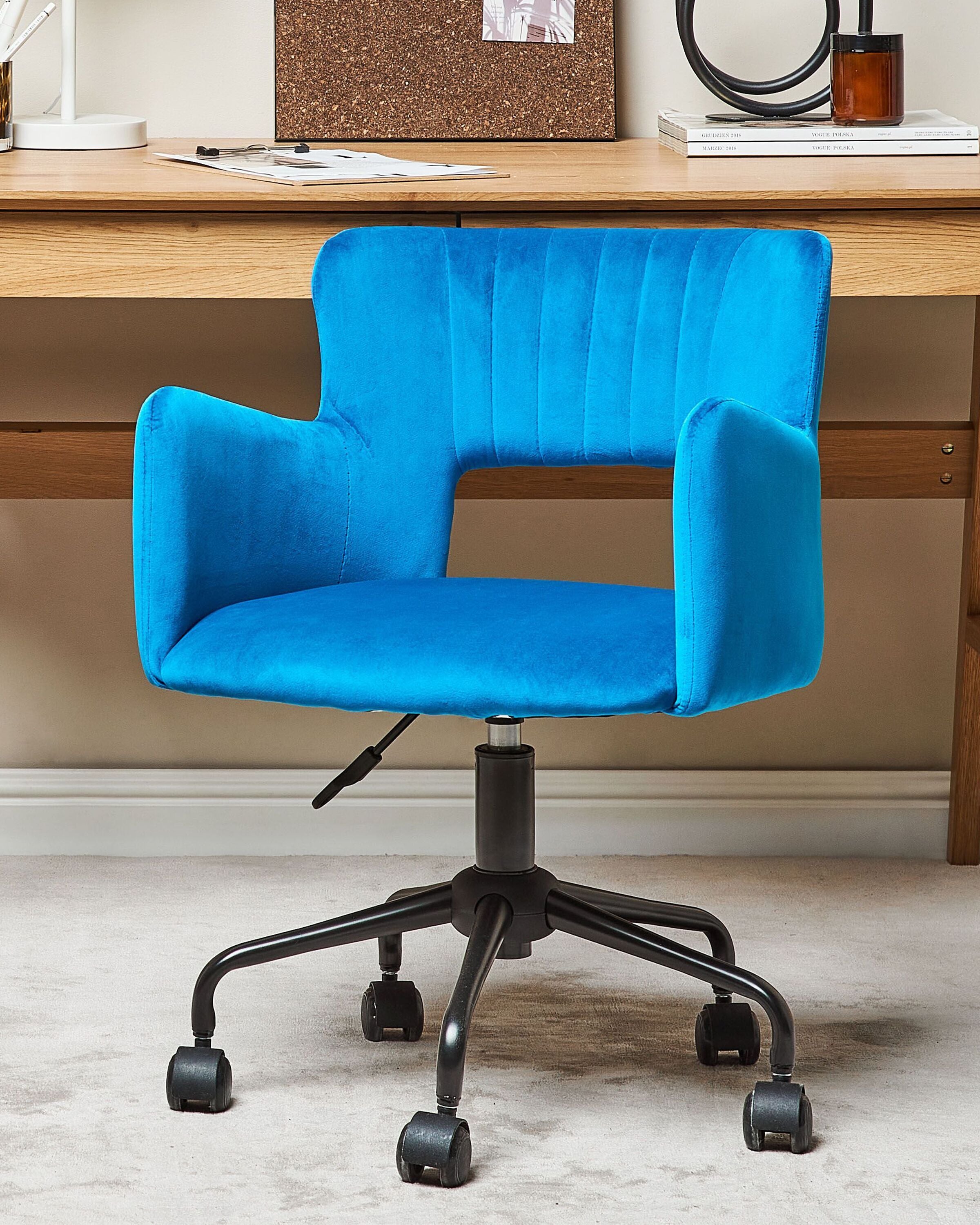 Scaun de birou - Office chair SANILAC Velvet Blue