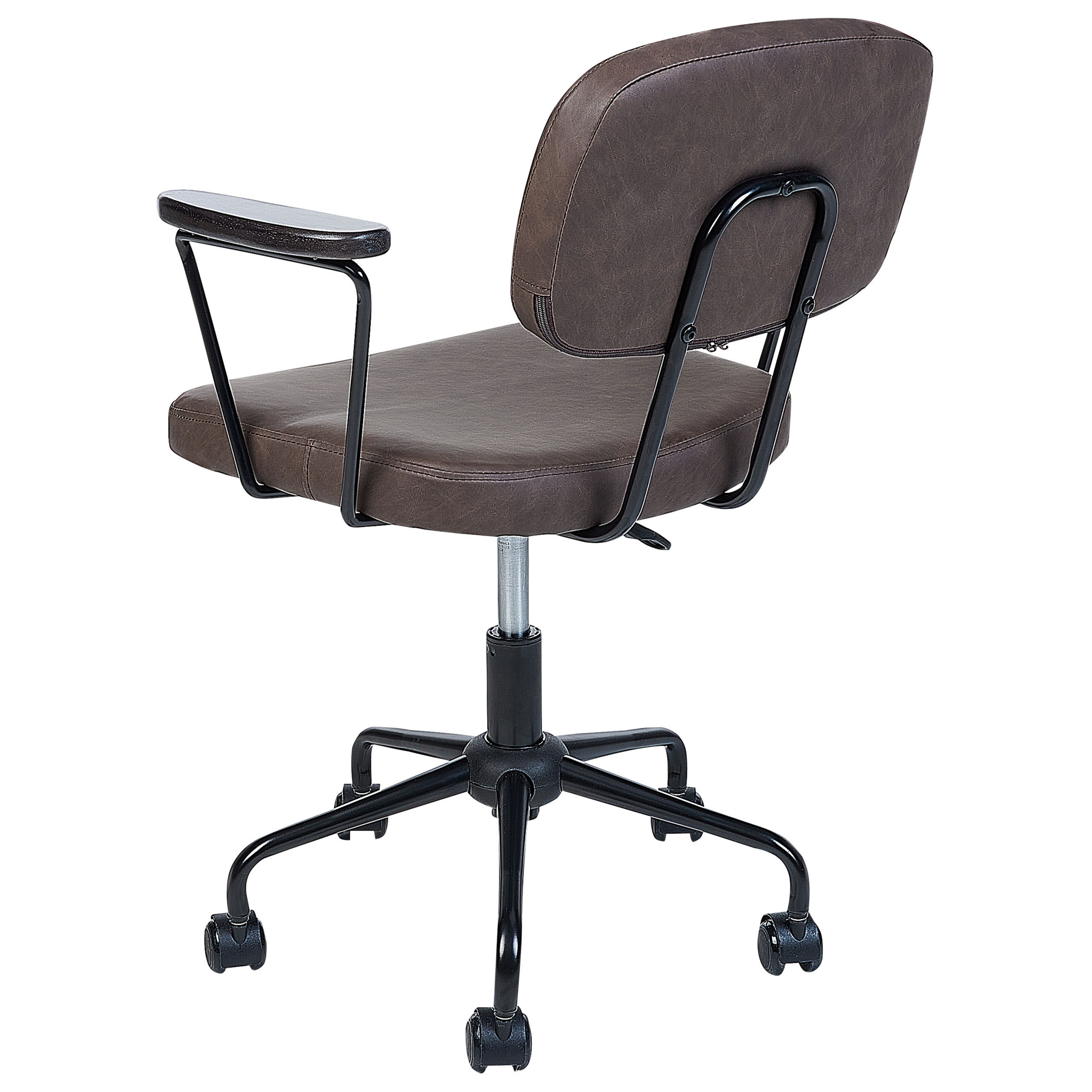 Office chair ALGERITA Eco-leather Dark Brown [6]