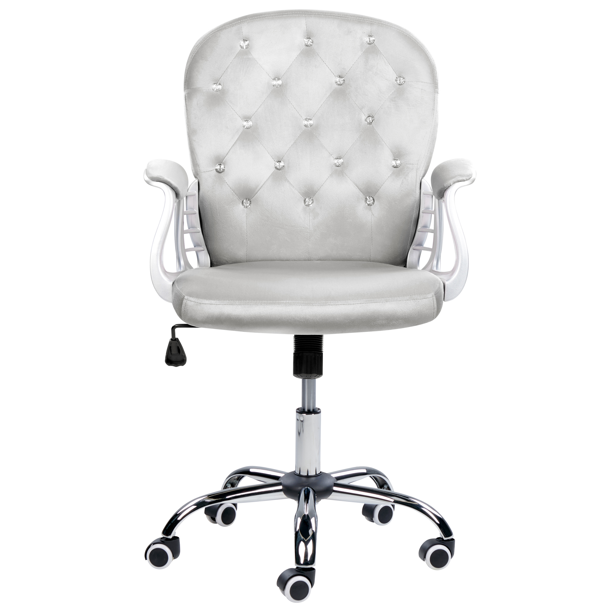 Office chair PRINCESS Velvet Light Grey [5]