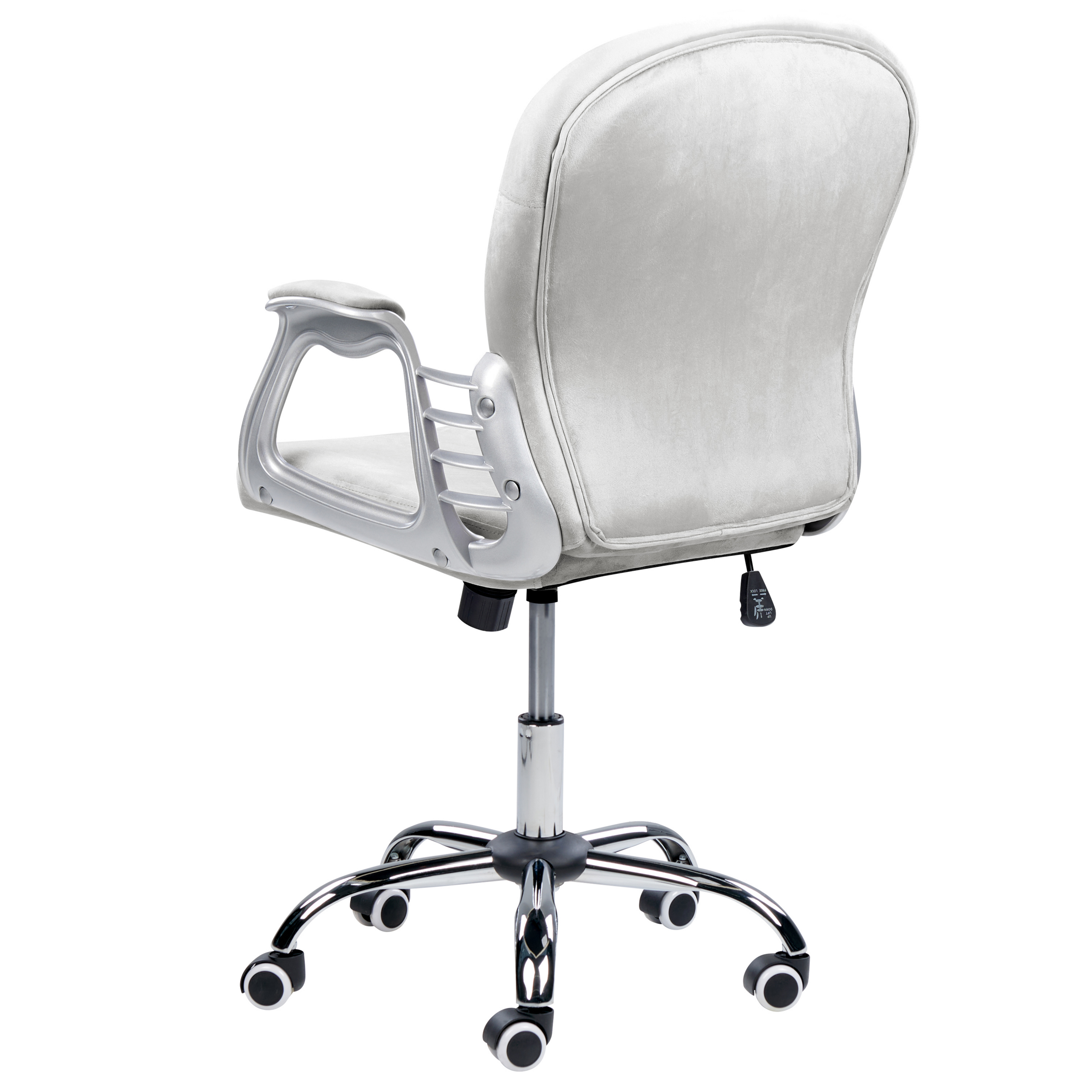 Office chair PRINCESS Velvet Light Grey [6]