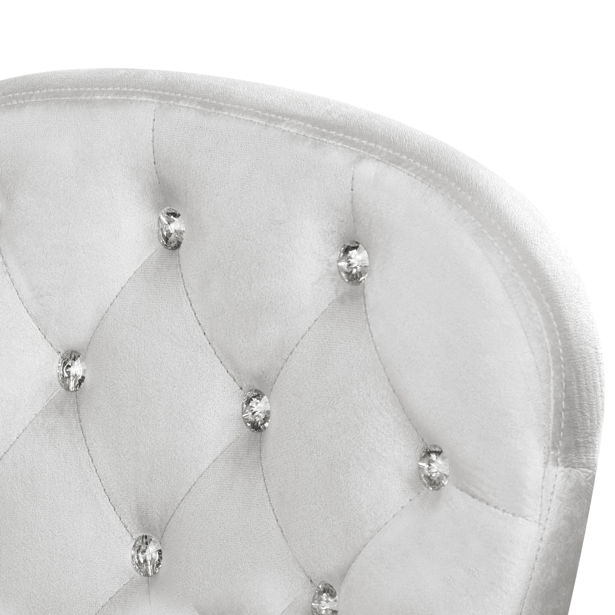 Office chair PRINCESS Velvet Light Grey [8]