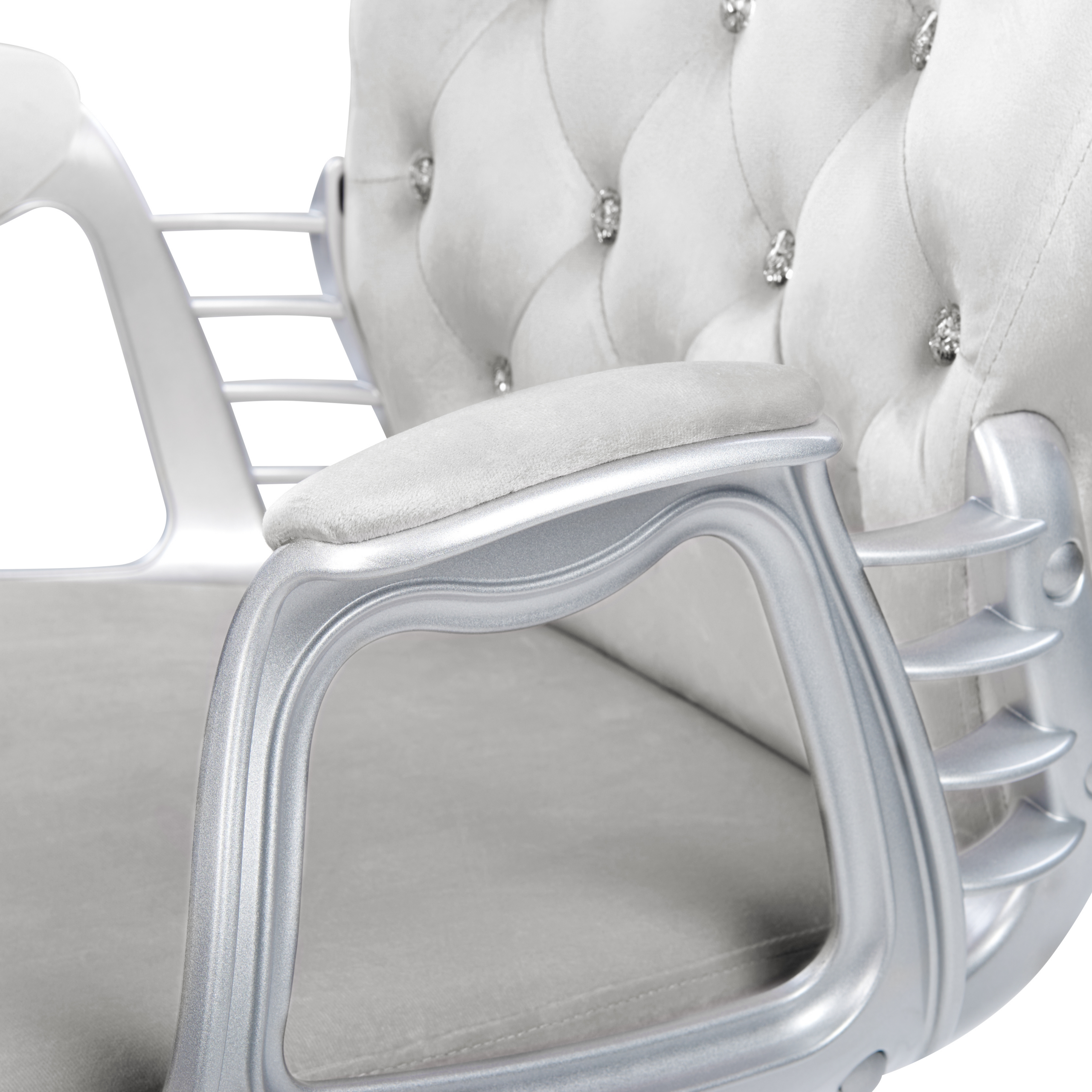 Office chair PRINCESS Velvet Light Grey [9]