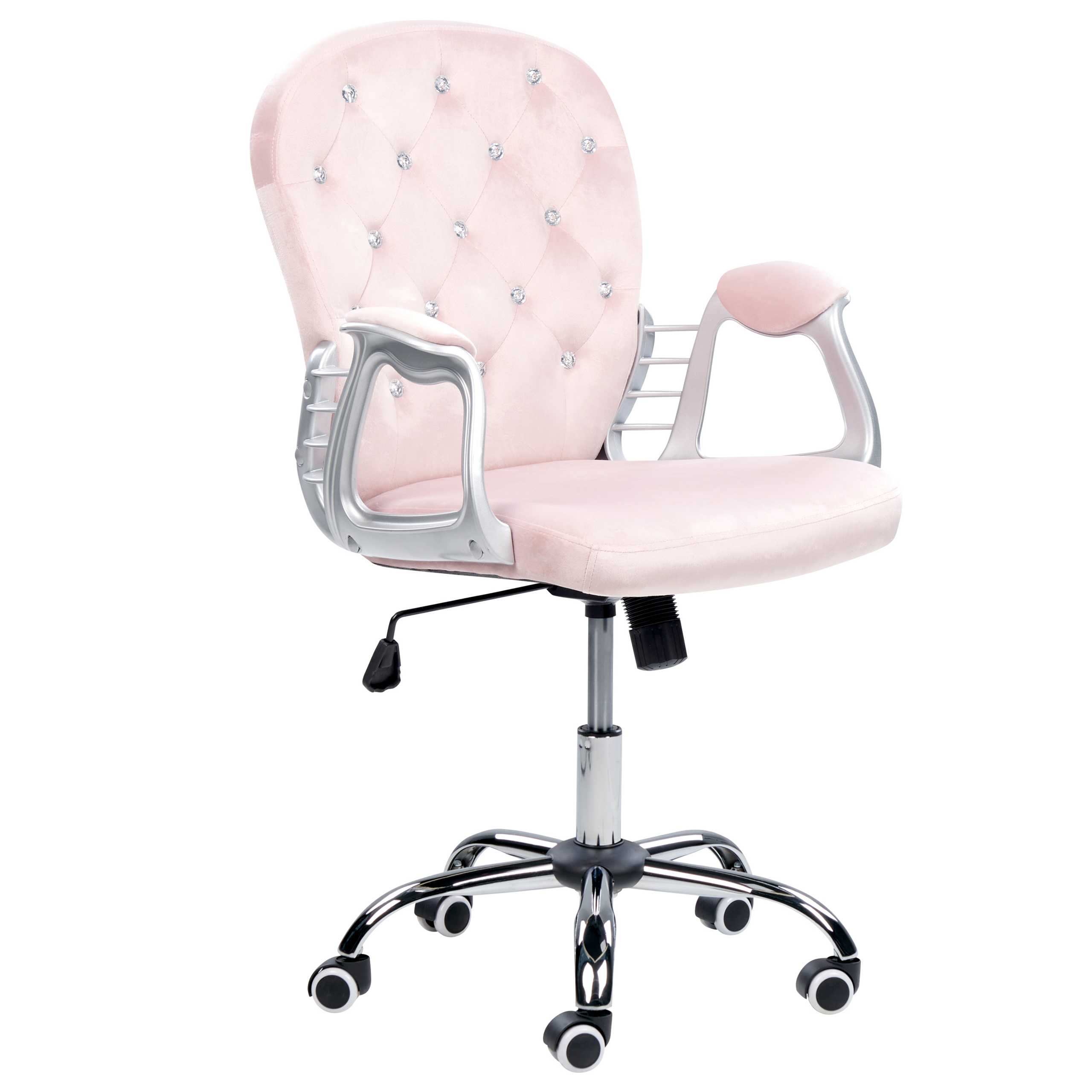 Office chair PRINCESS Velvet Pastel Pink [4]