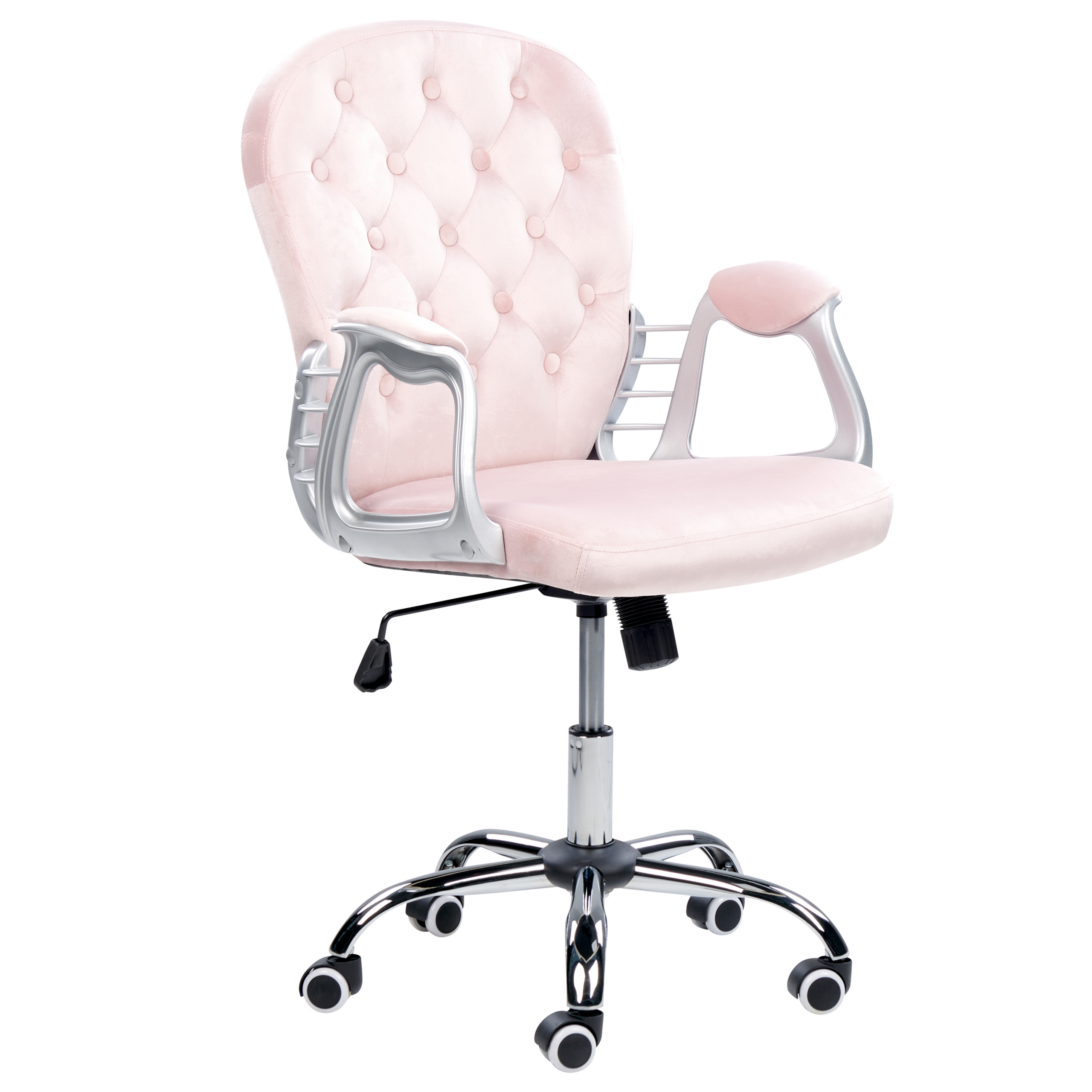 Office chair PRINCESS Velvet Pastel pink [4]