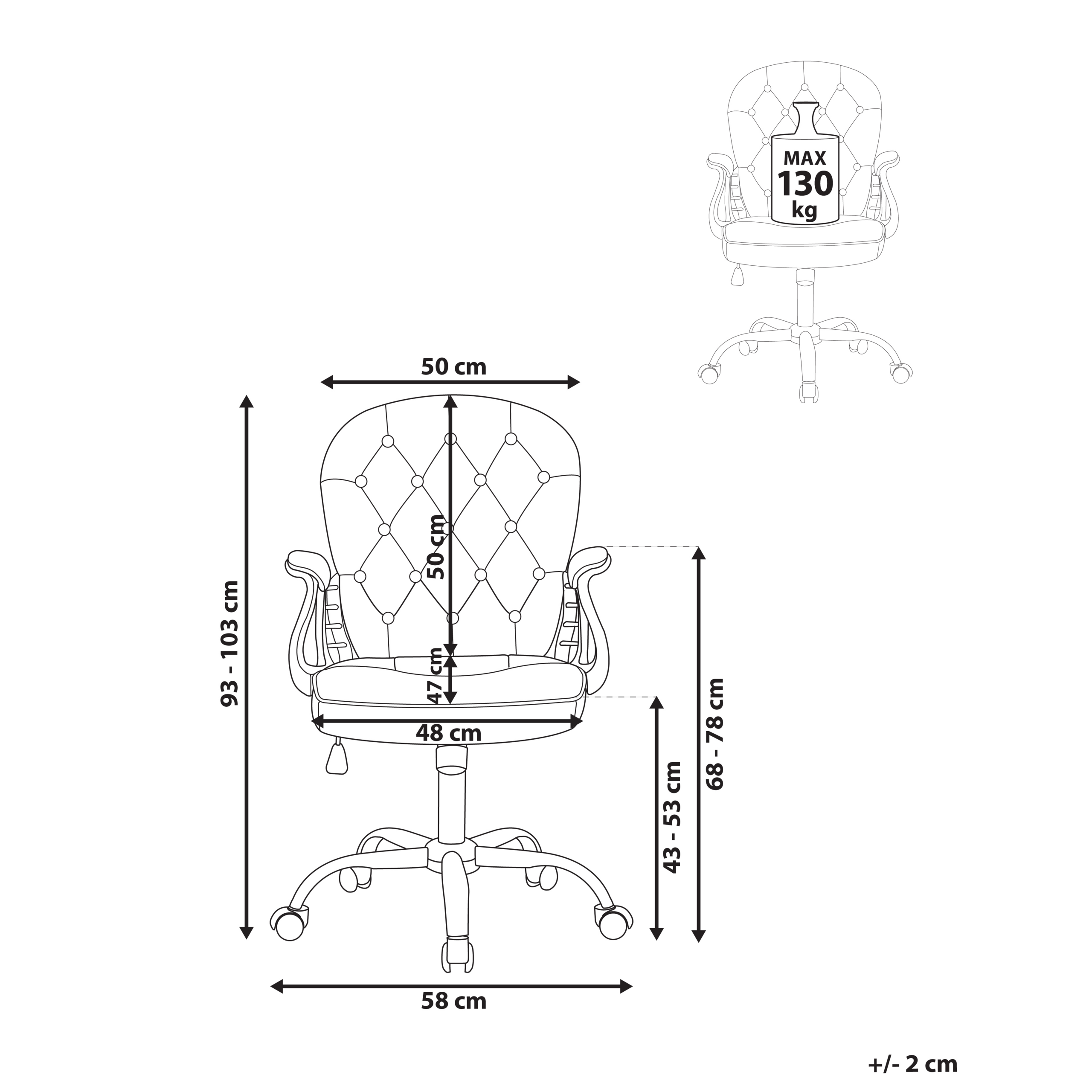 Office chair PRINCESS Velvet Pastel pink [3]