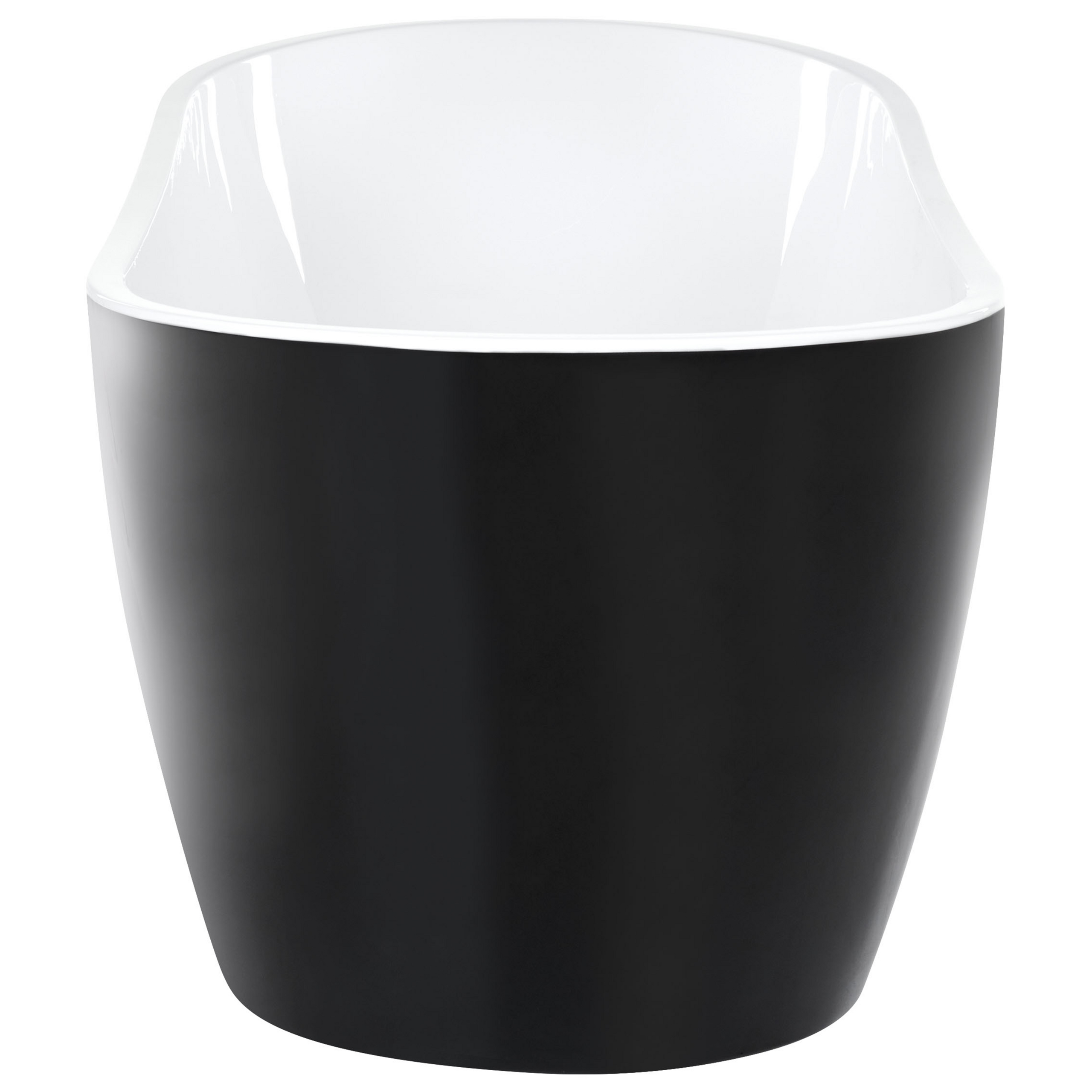 Cadă freestanding SOLARTE 170 x 78 cm Negru/Alb [6]