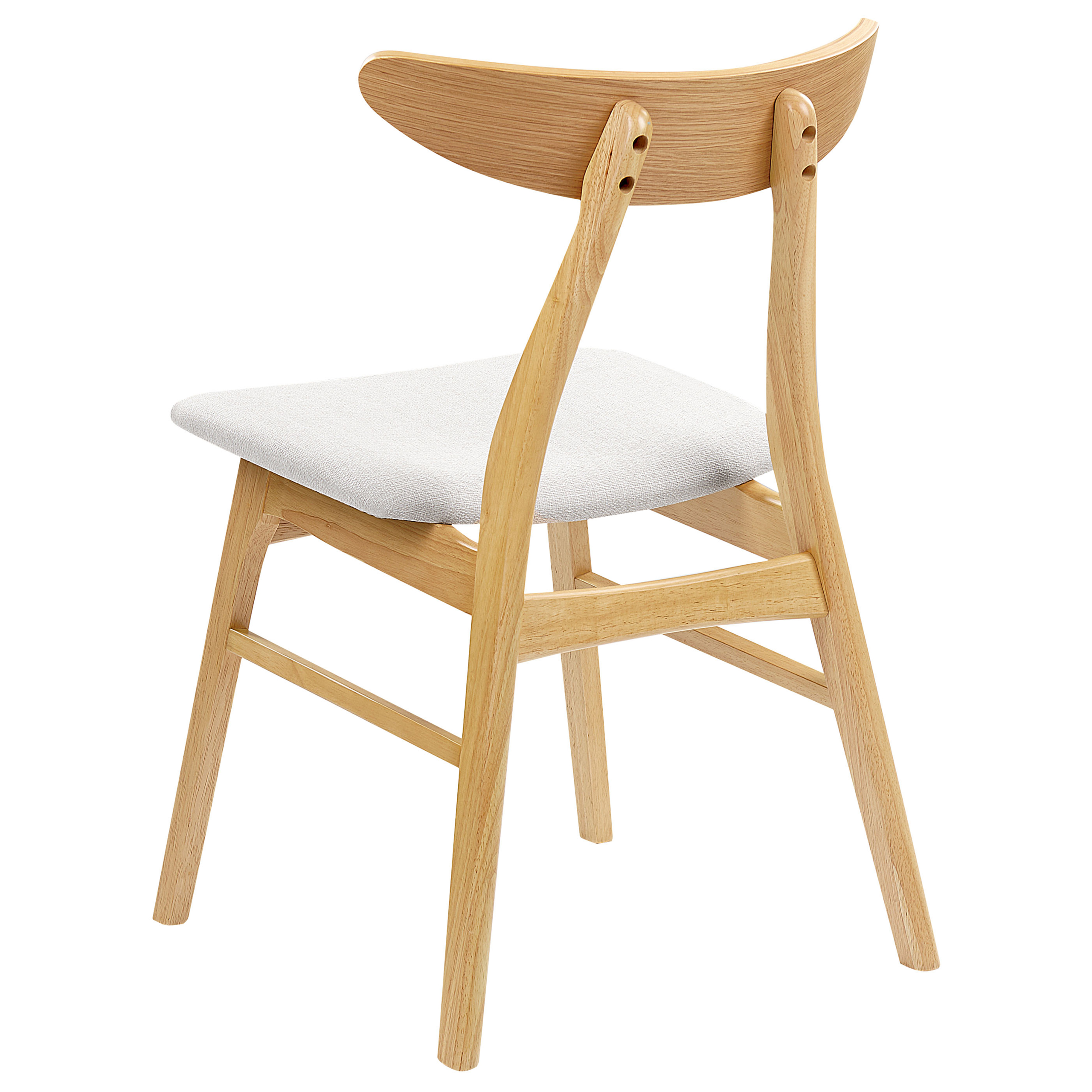 Set of 2 LYNN dining chairs Light brown/Grey [6]