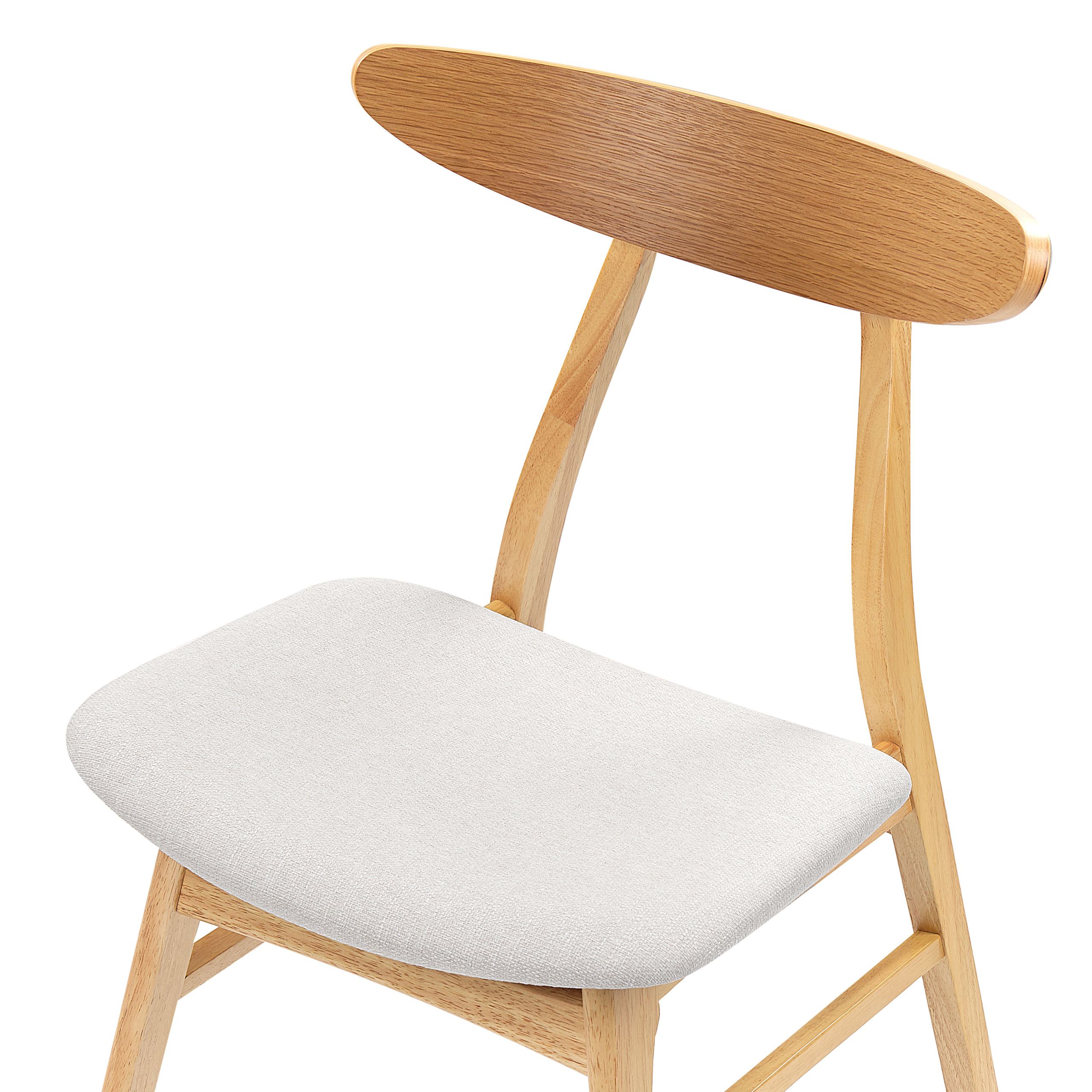 Set of 2 LYNN dining chairs Light brown/Grey [7]