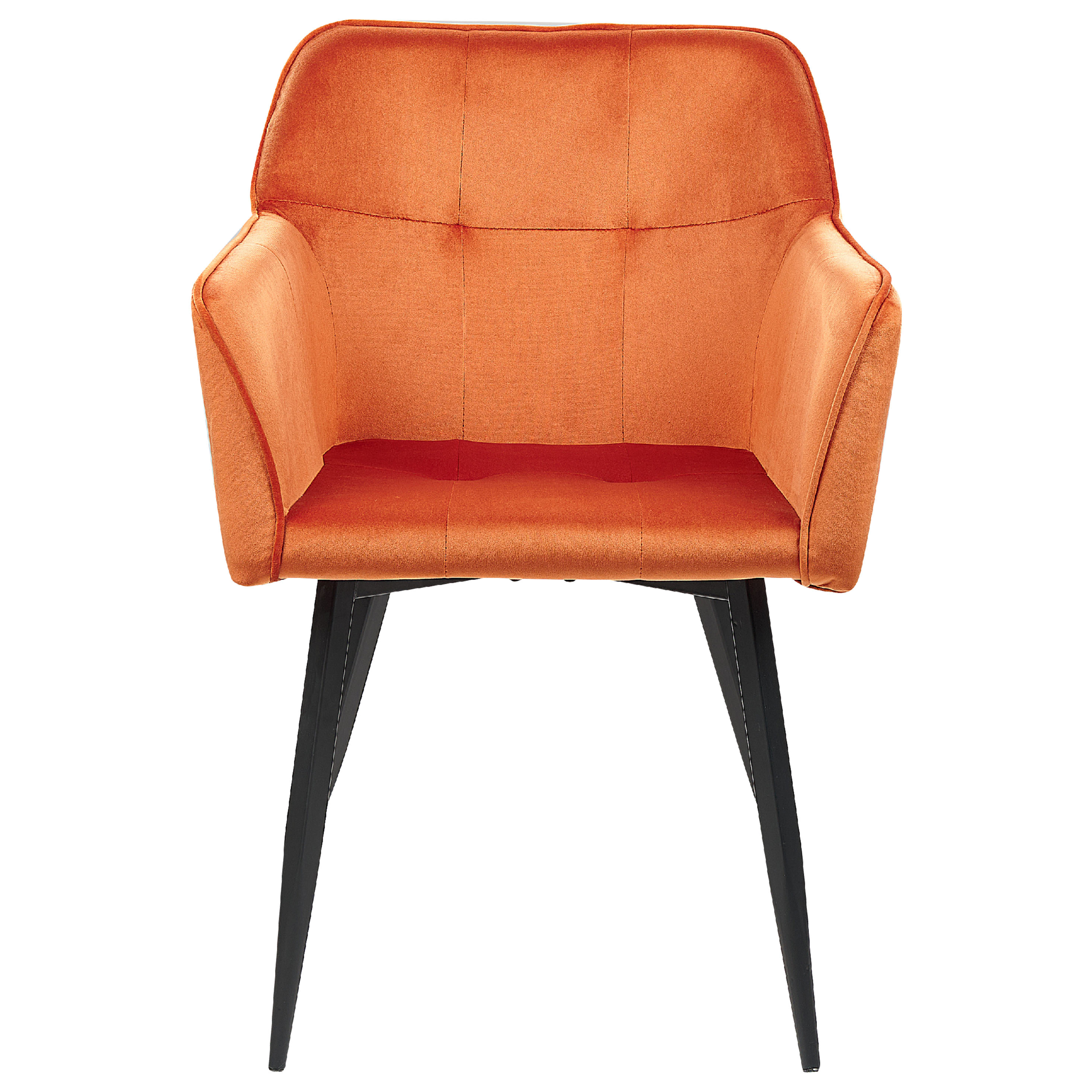 Set of 2 JASMIN dining chairs Velvet Orange [4]