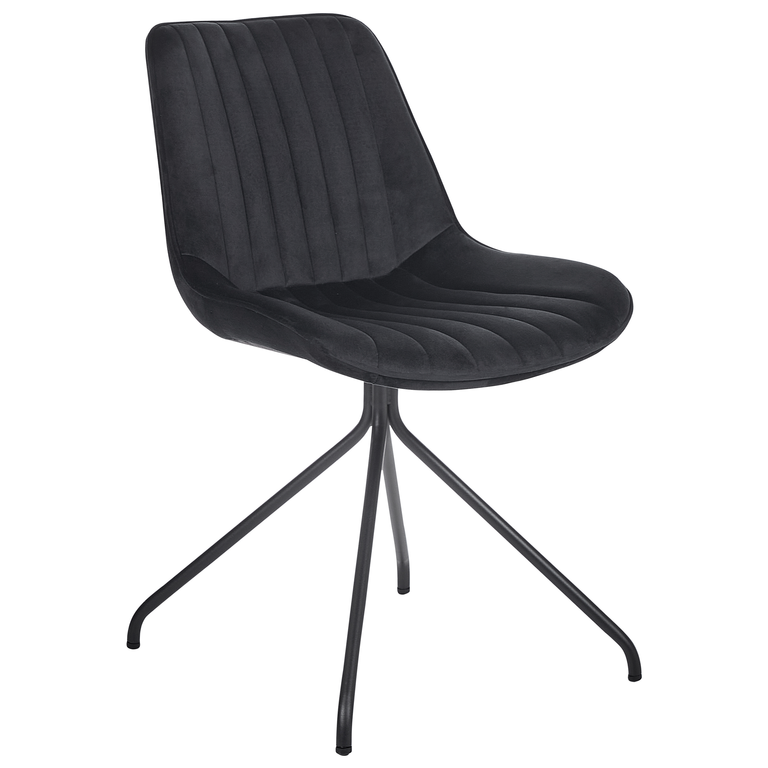 Set de 2 scaune dining NAVASOTA Catifea Negru [4]