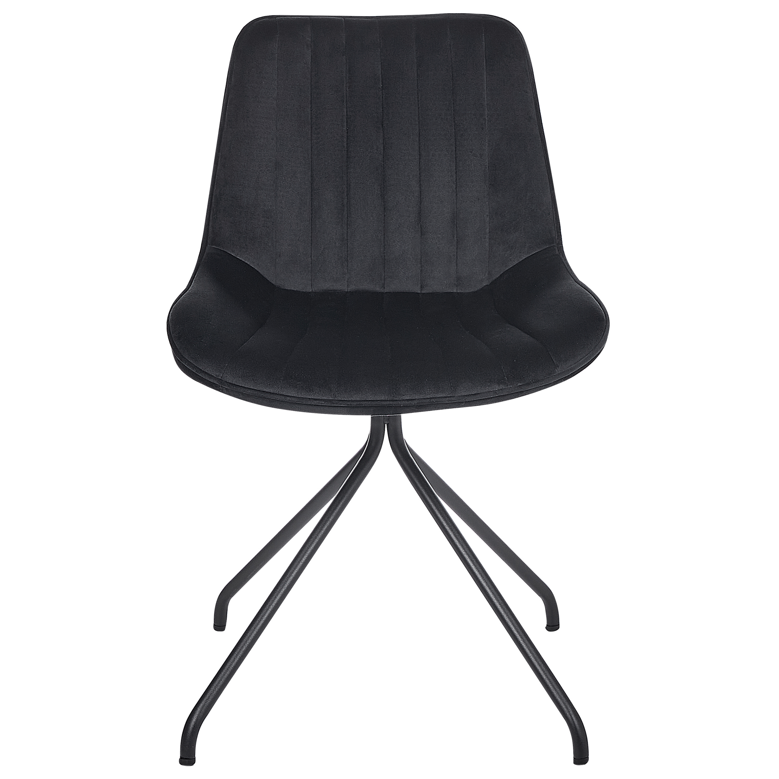 Set de 2 scaune dining NAVASOTA Catifea Negru [5]