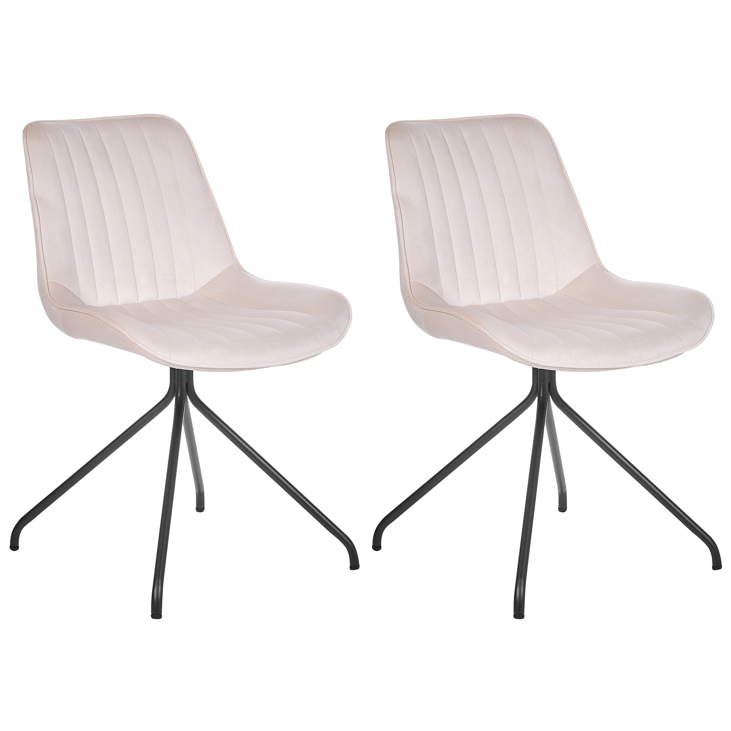 Set de 2 scaune dining NAVASOTA Catifea Bej [2]