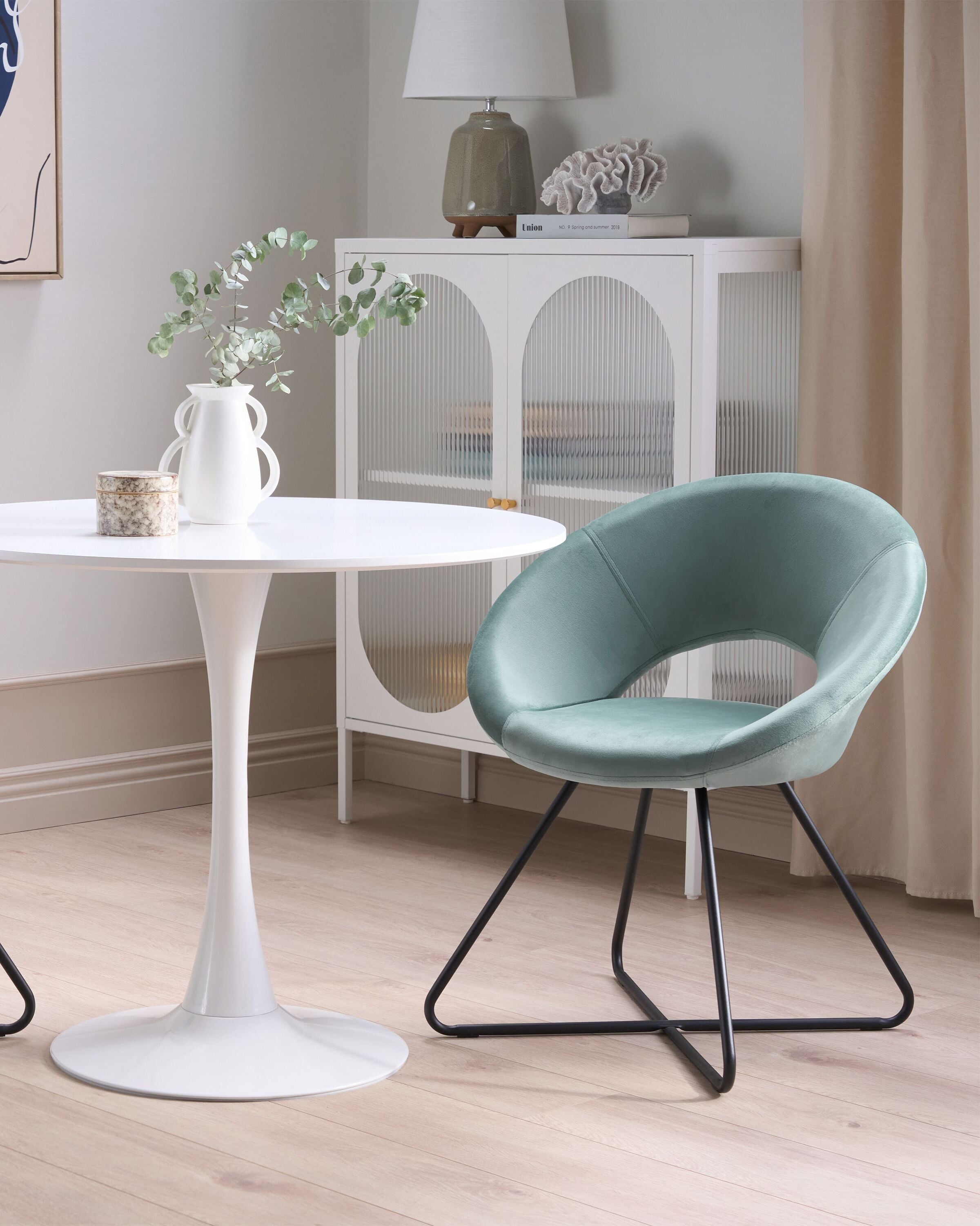 Dining chair RACHEL Velvet Mint green [1]