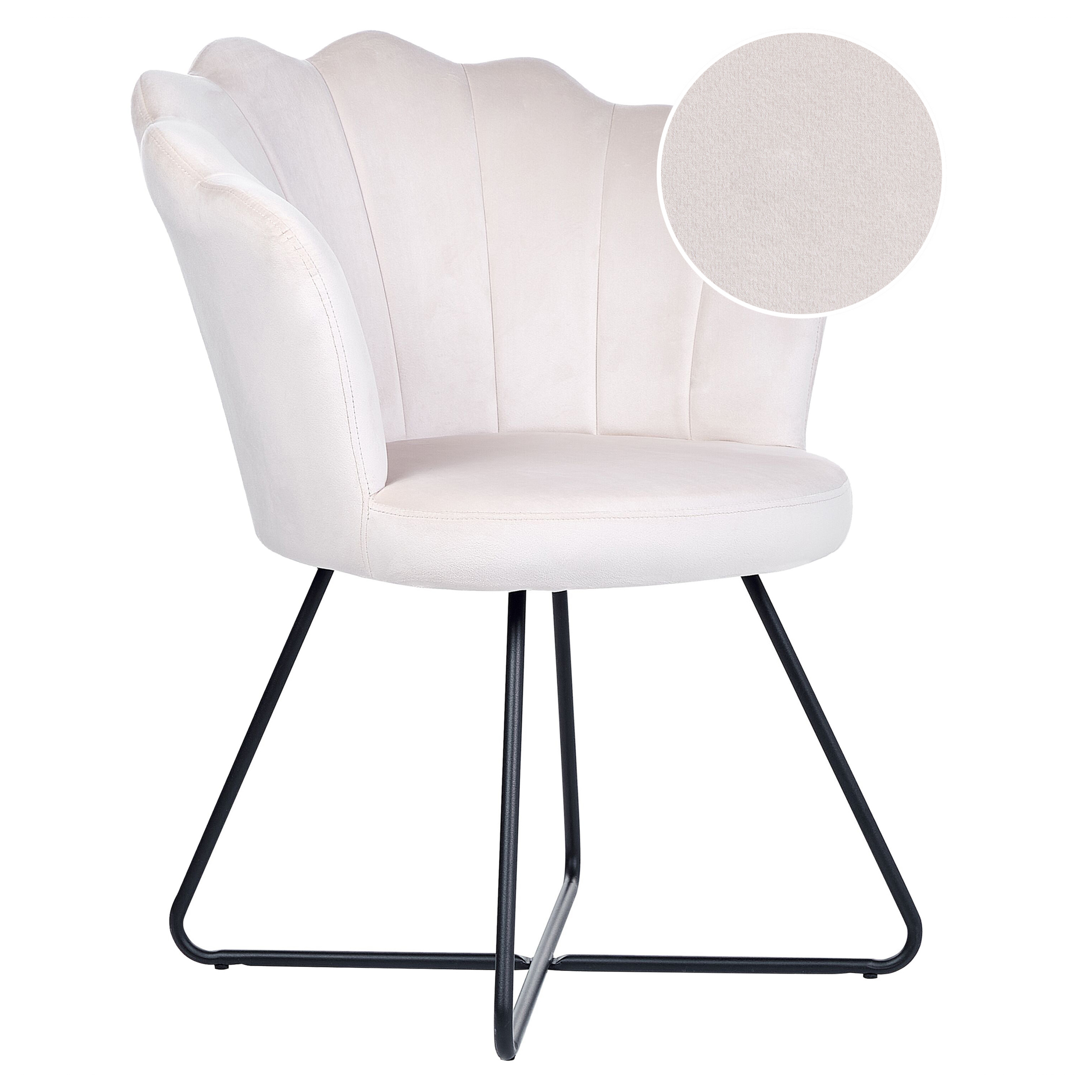 LOVELOCK Velvet armchair Off-white [2]