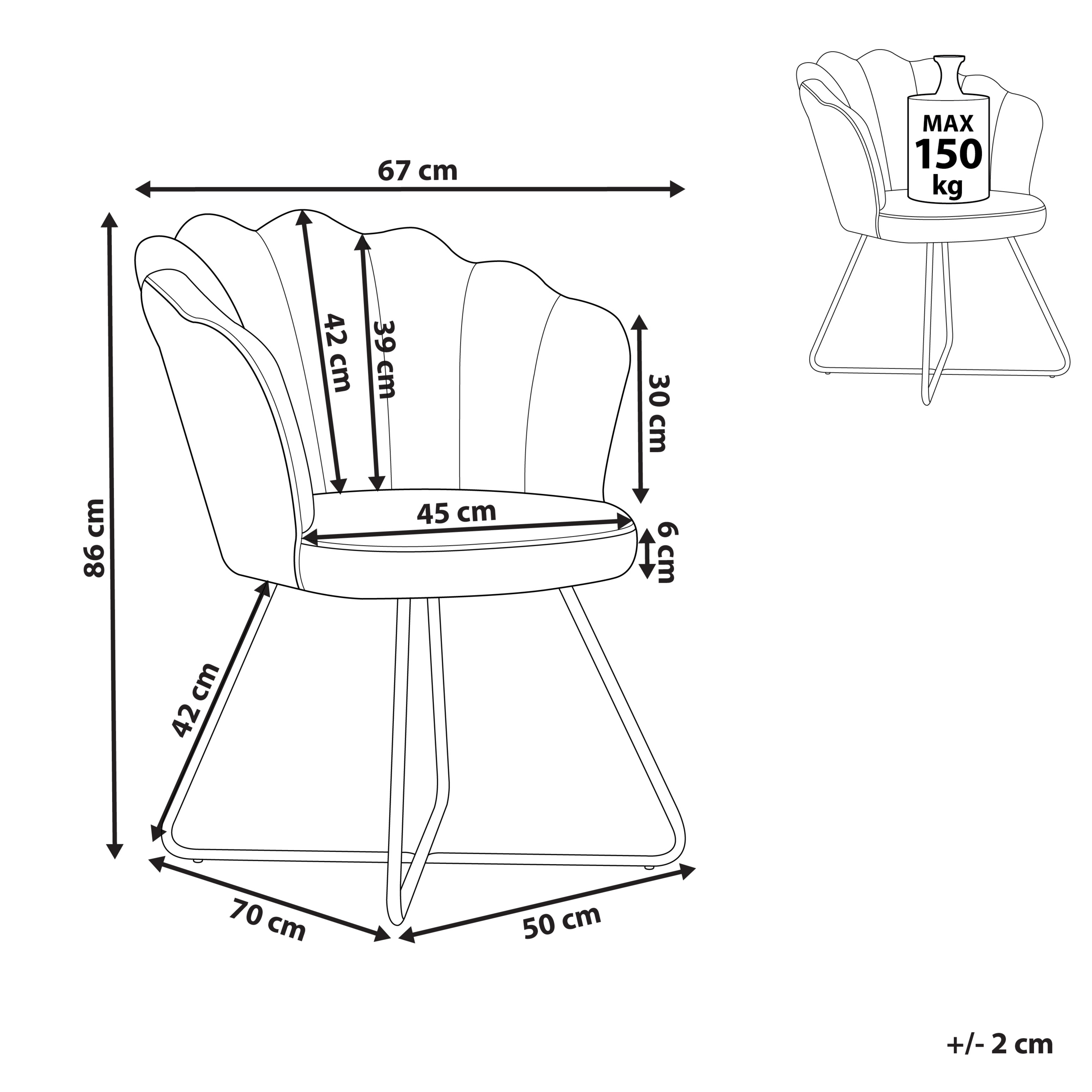 LOVELOCK Velvet armchair Off-white [3]