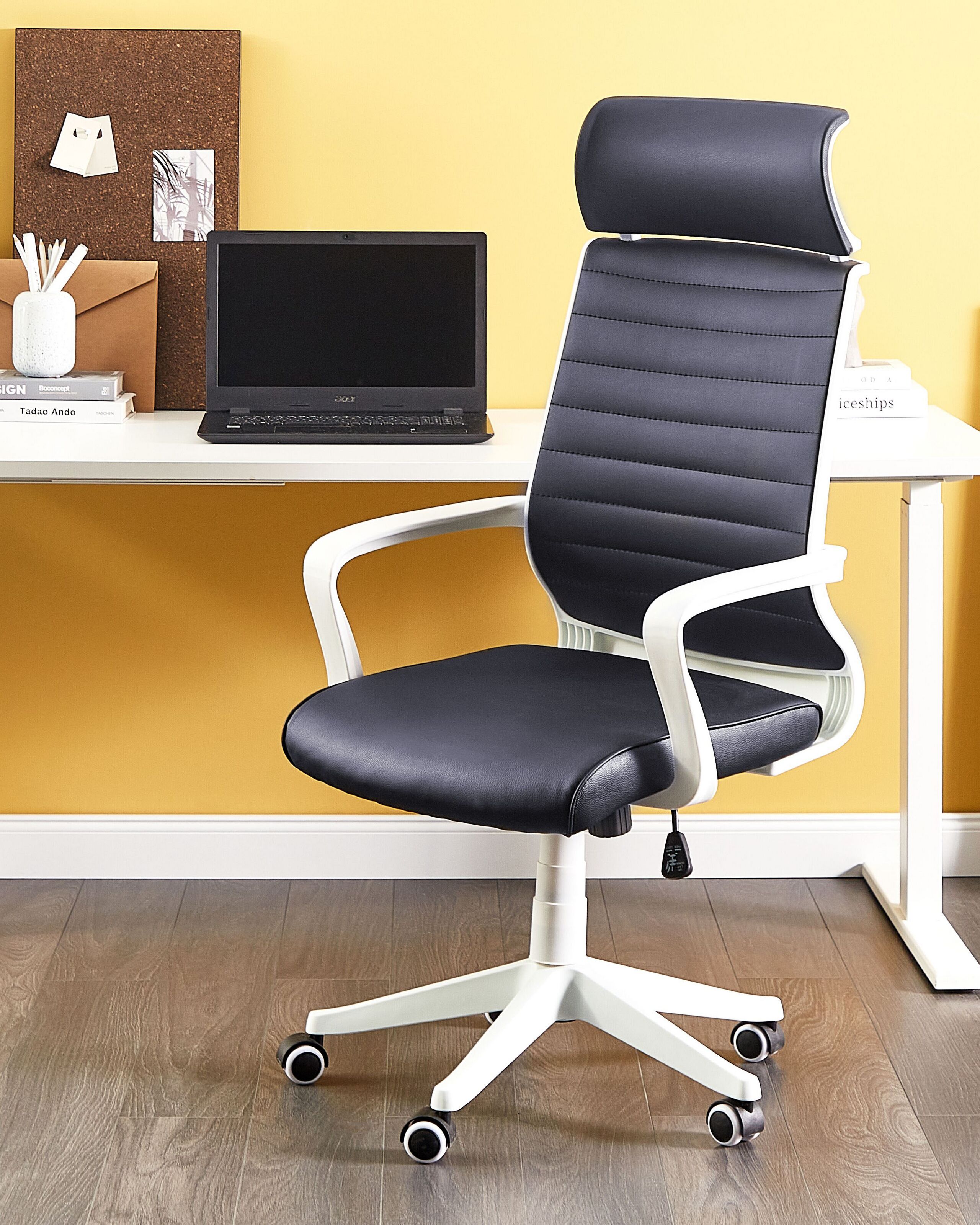 Scaun de birou - Ergonomic chair LEADER Eco-leather Black